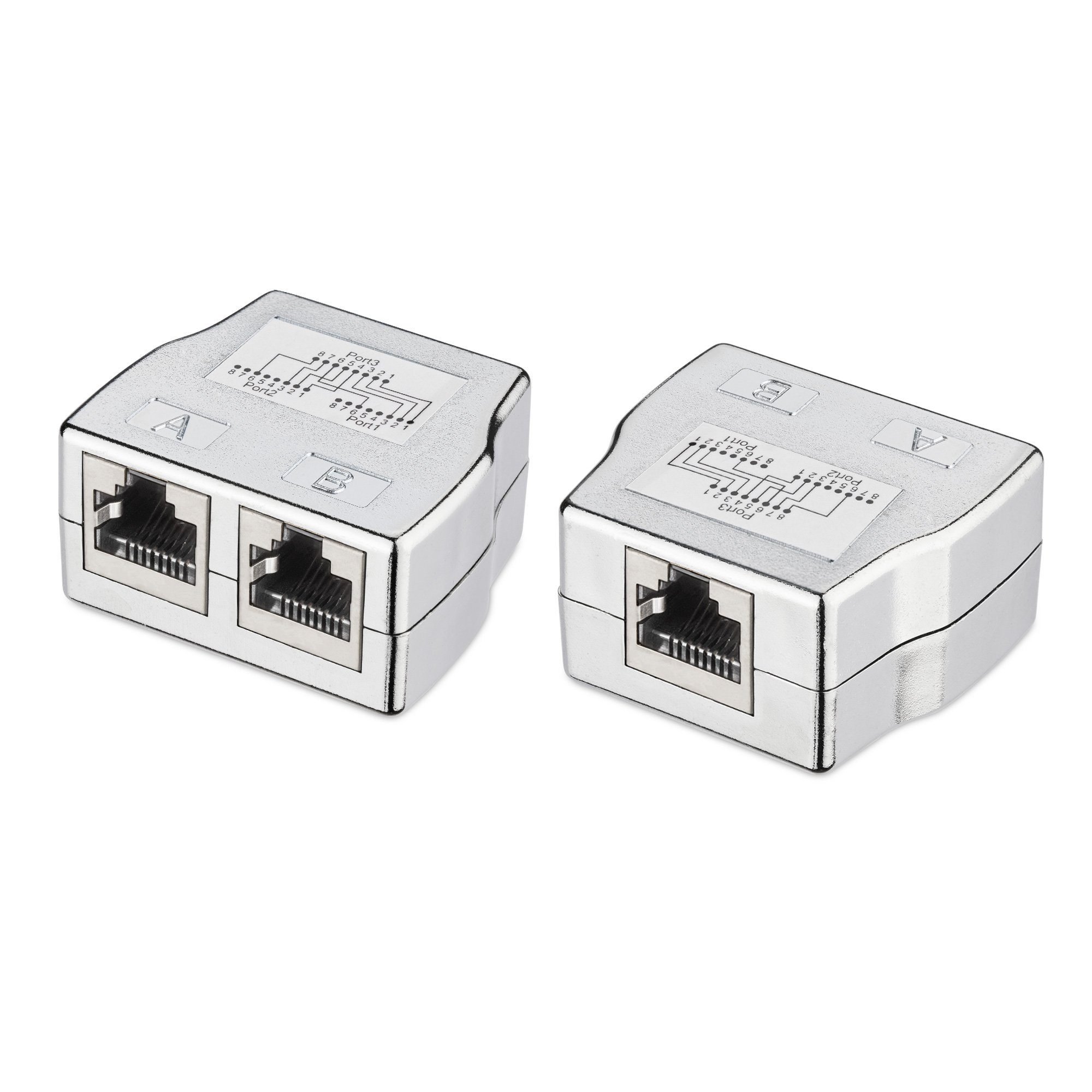 kwmobile Netzwerk-Adapter, 2x RJ45 Netzwerkkabel Splitter - Netzwerk LAN  Anschlussverdoppler Set - LAN-Kabel Verteiler Adapter - RJ45 Buchse auf 2x  RJ45 Ethernet Buchse online kaufen | OTTO