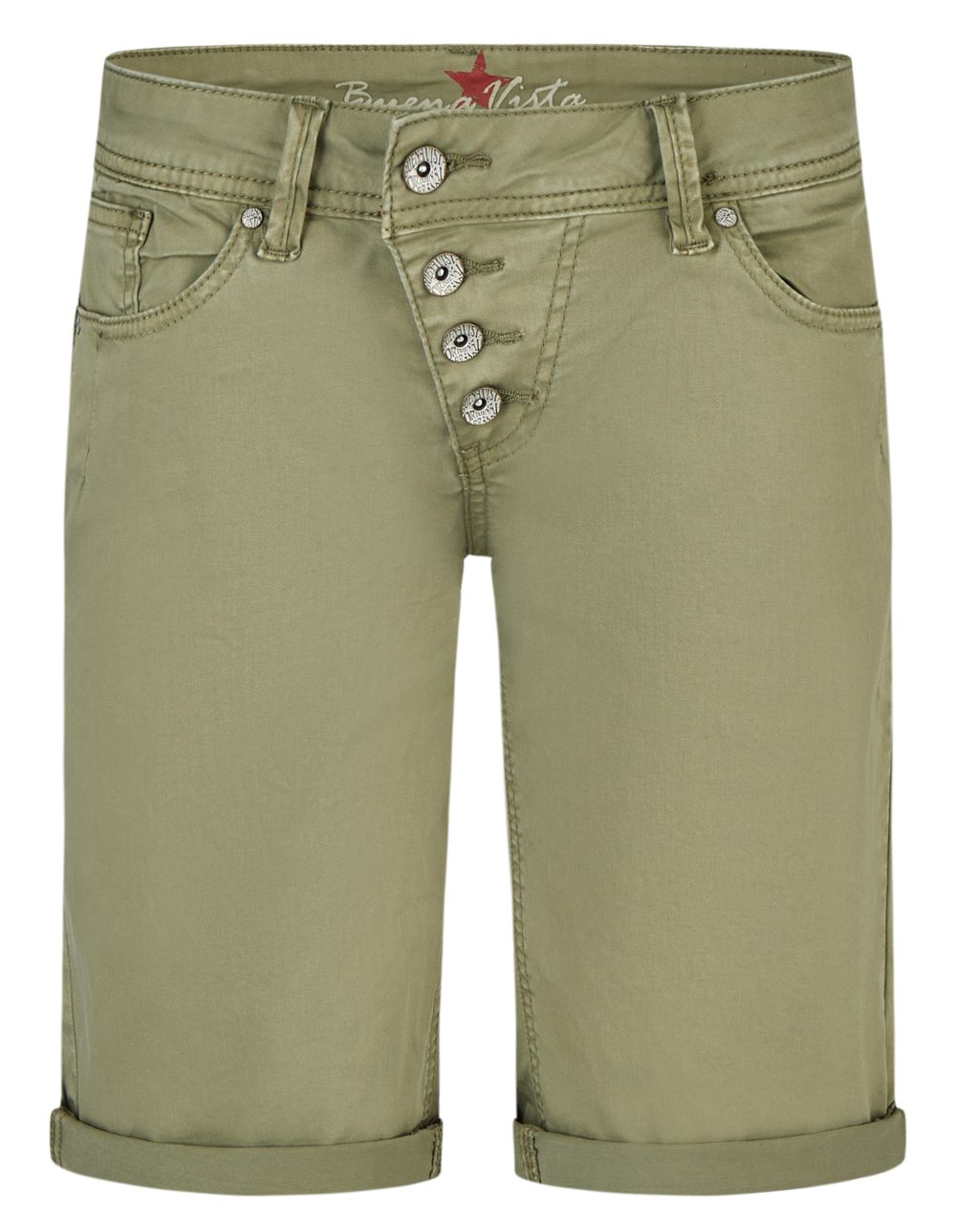 Buena Vista Stretch-Jeans BUENA VISTA MALIBU SHORT aloe BV B5025 4219.7143 - Summer Twill