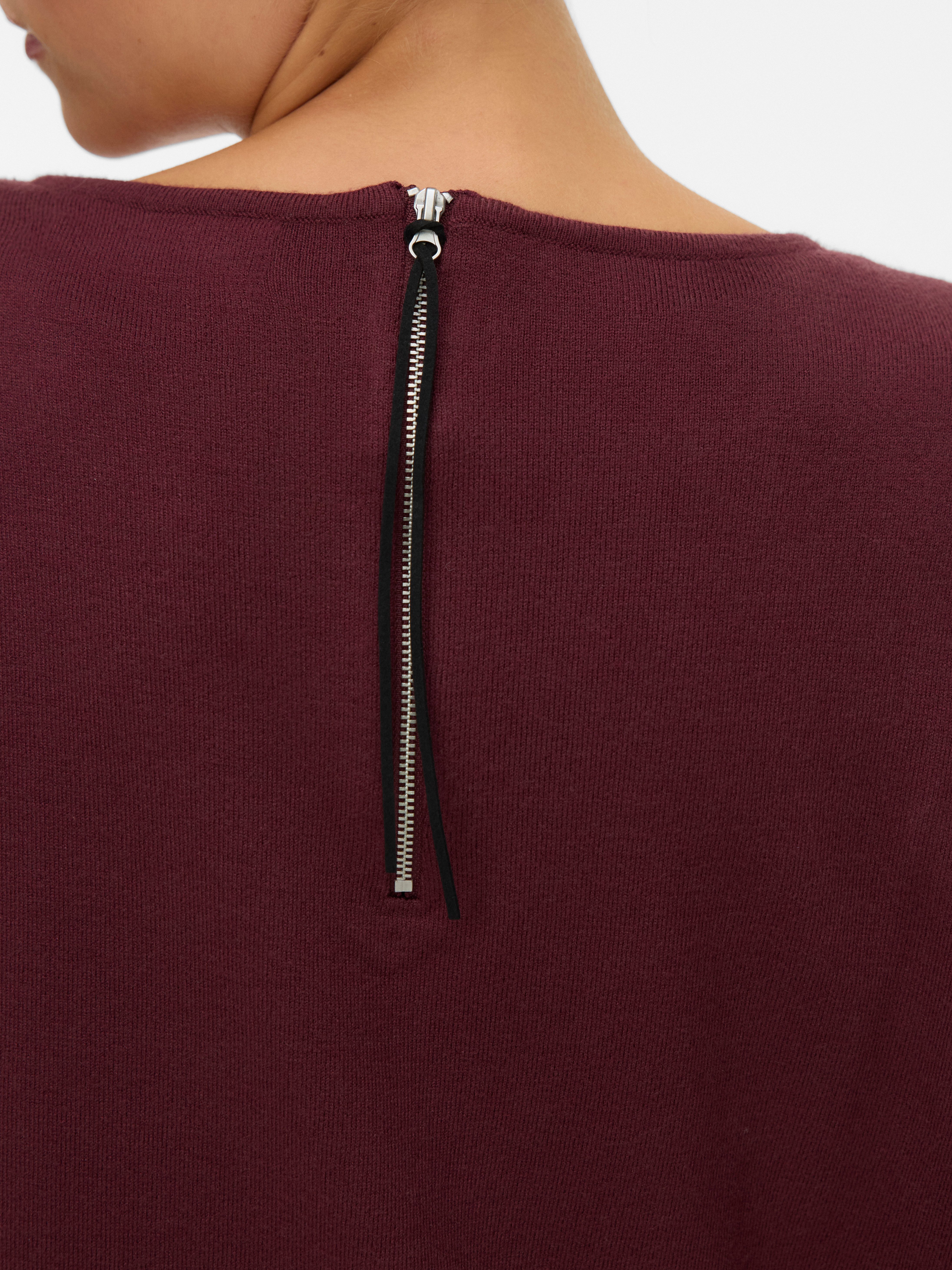 Vero Moda Rundhalspullover VMBREEZE AURA LS ZIPPER BLOUSE NOOS