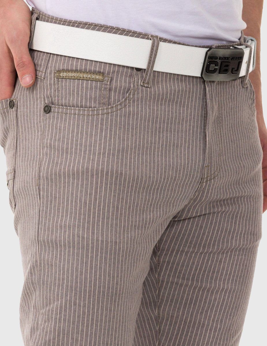 Cipo & Baxx Stoffhose Hose im dezenten Streifen-Look