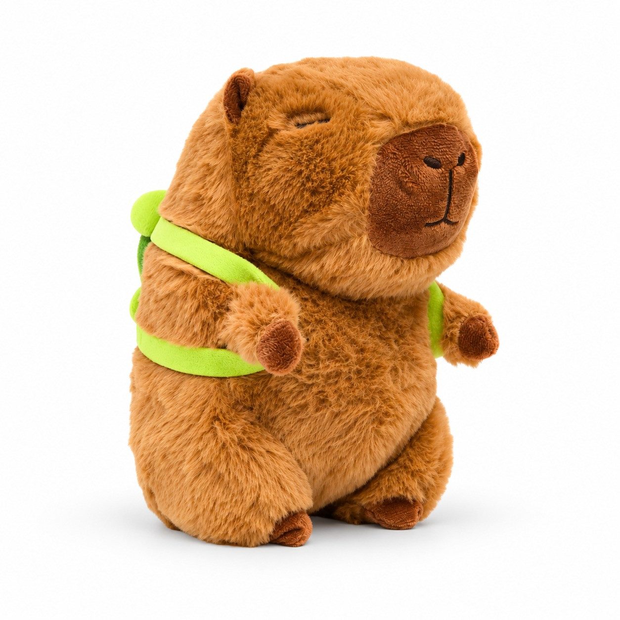 Jafri Toys Kuscheltier Capybara Kuscheltier braun 40 cm Plüsch mit Schildkröten Rucksack (Set, 1-St., Geschenk-Set), Weiches Capybara Plüschtier Flauschiges Geschenkidee Kinder Erwachsene