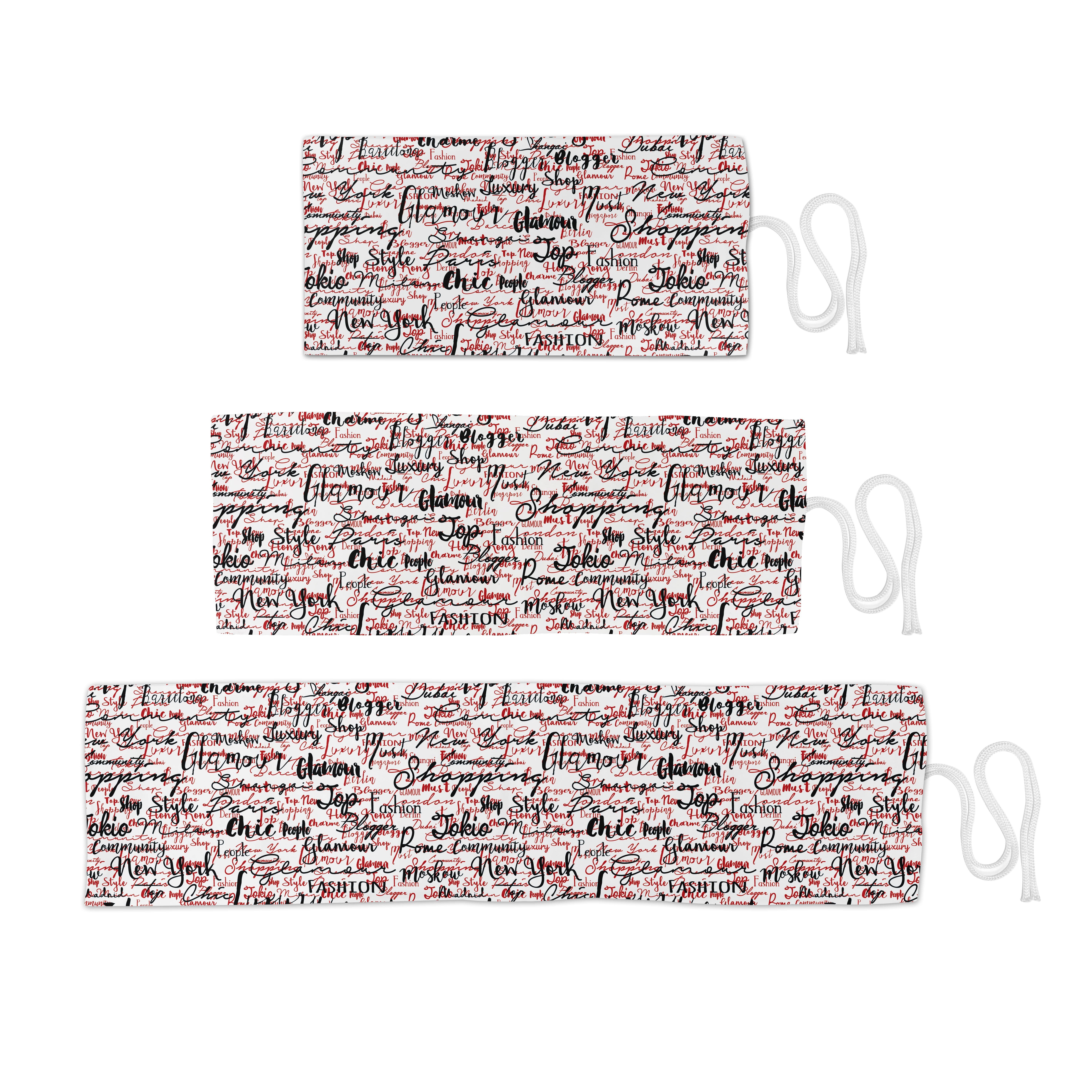 Abakuhaus Federmäppchen langlebig und tragbar Rot Stiftablage und Schwarz Art Weiß Weise Modern Populäre Worte Segeltuch Organizer