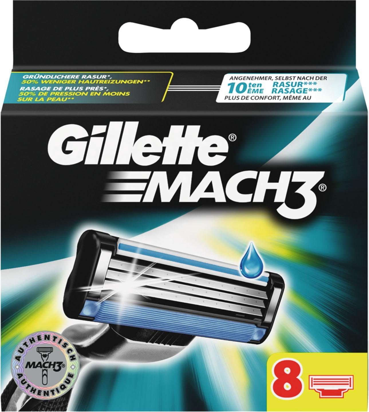 Gillette Rasierklingen »Mach 3«, 8-tlg., Gründliche Rasur Dank 3  DuraComfort-Klingen online kaufen | OTTO