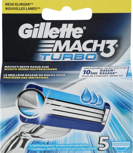 Gillette Rasierklingen »Mach3 Turbo«, 5-tlg.