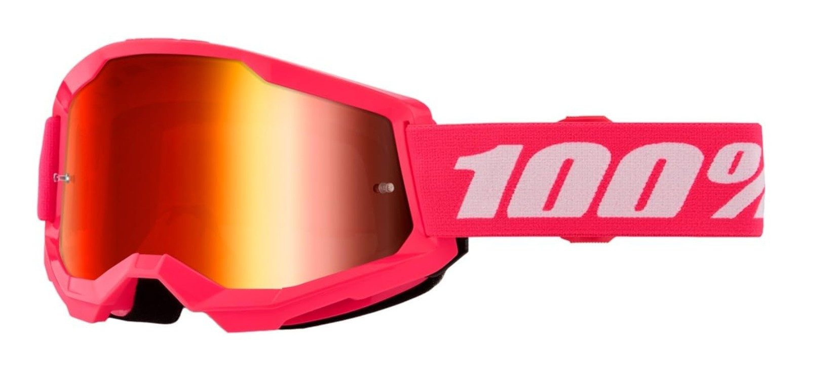 100% Motorradbrille 100% Strata V2 goggle Motocross Brille Pink Verspiegelt