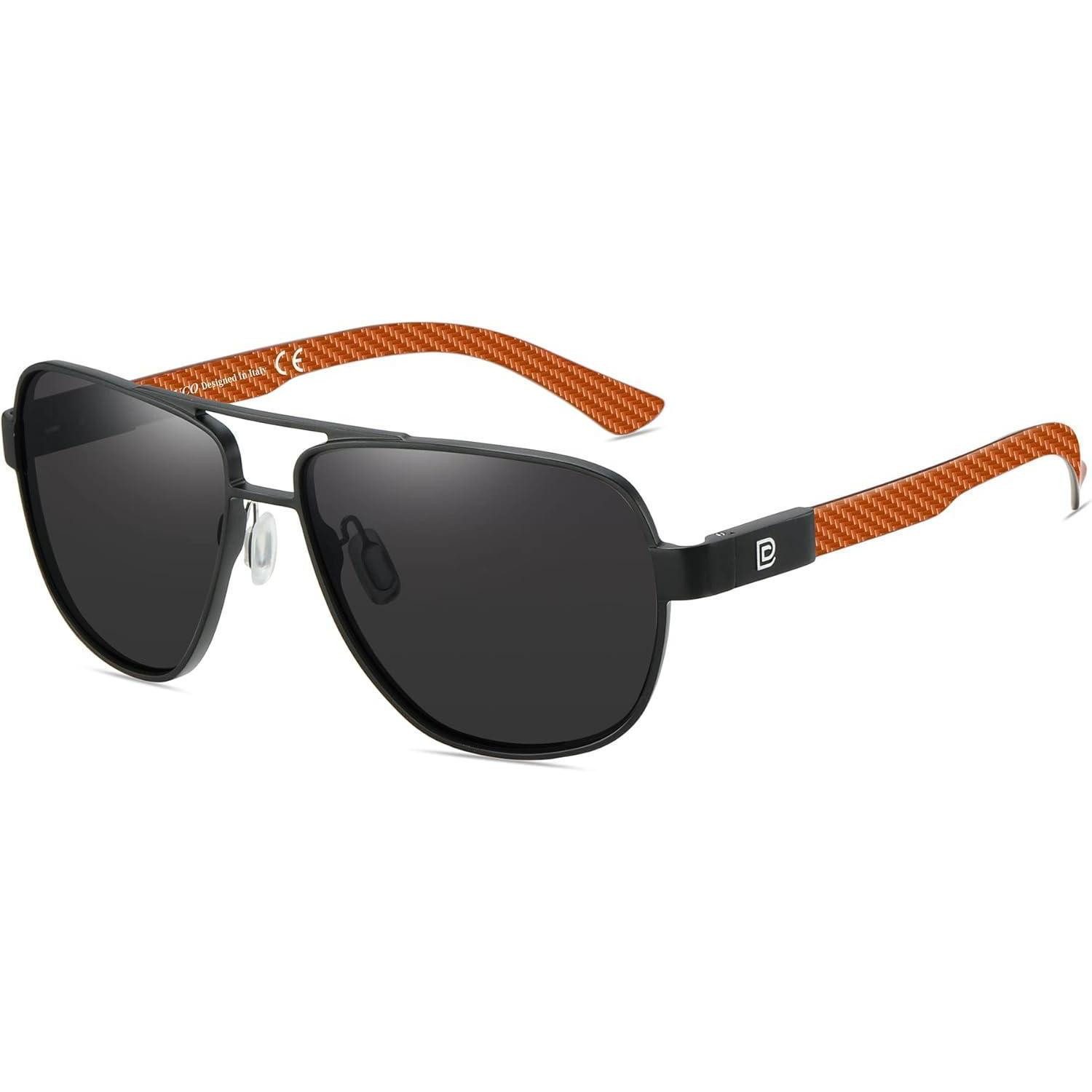 LuxusKollektion Sonnenbrille Sonnenbrille Herren polarisiert UV Schutz Kohlefaser Bügel