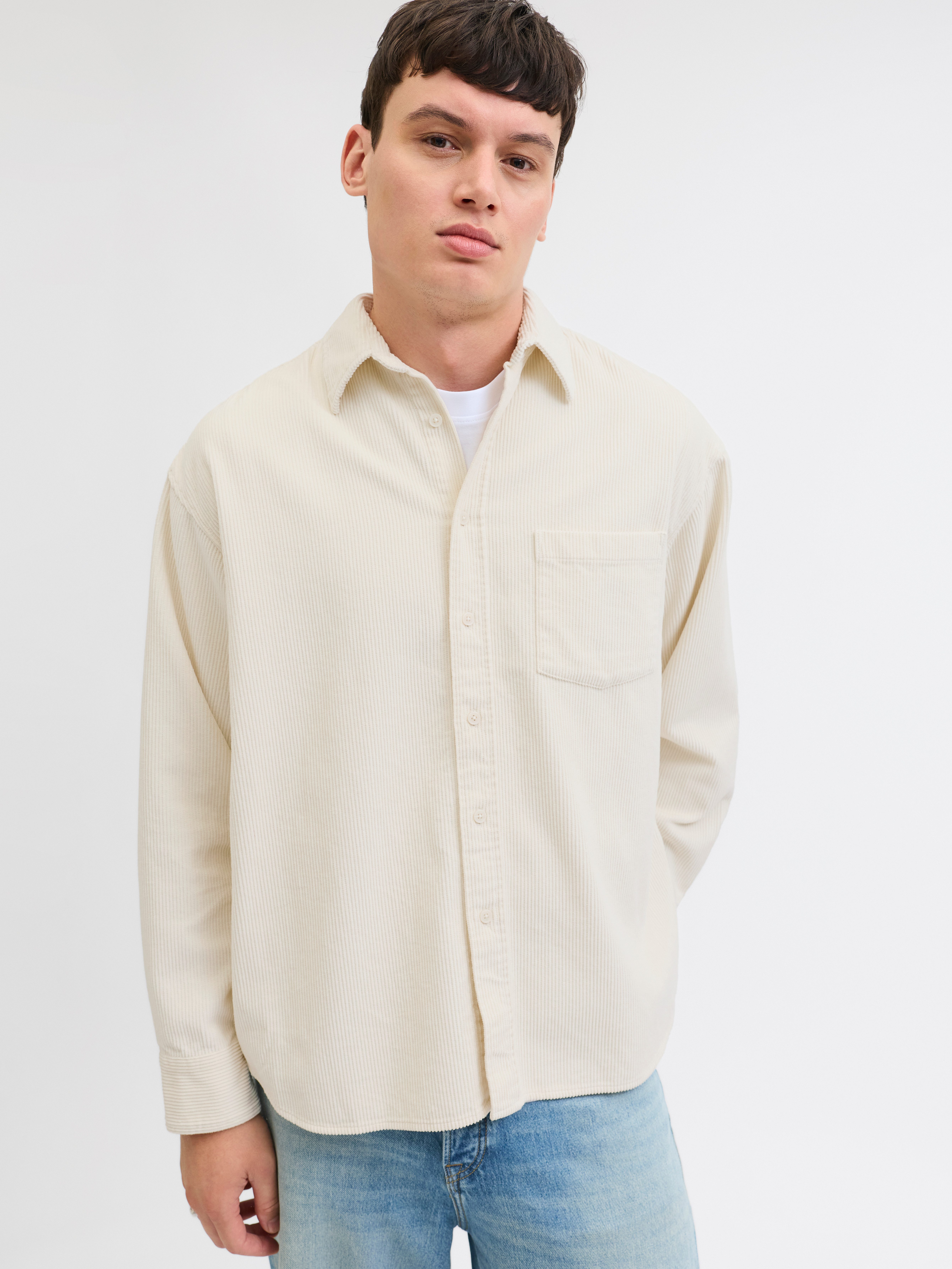 Jack & Jones Langarmhemd JORINWOOD OVERSIZED CORD SHIRT LS