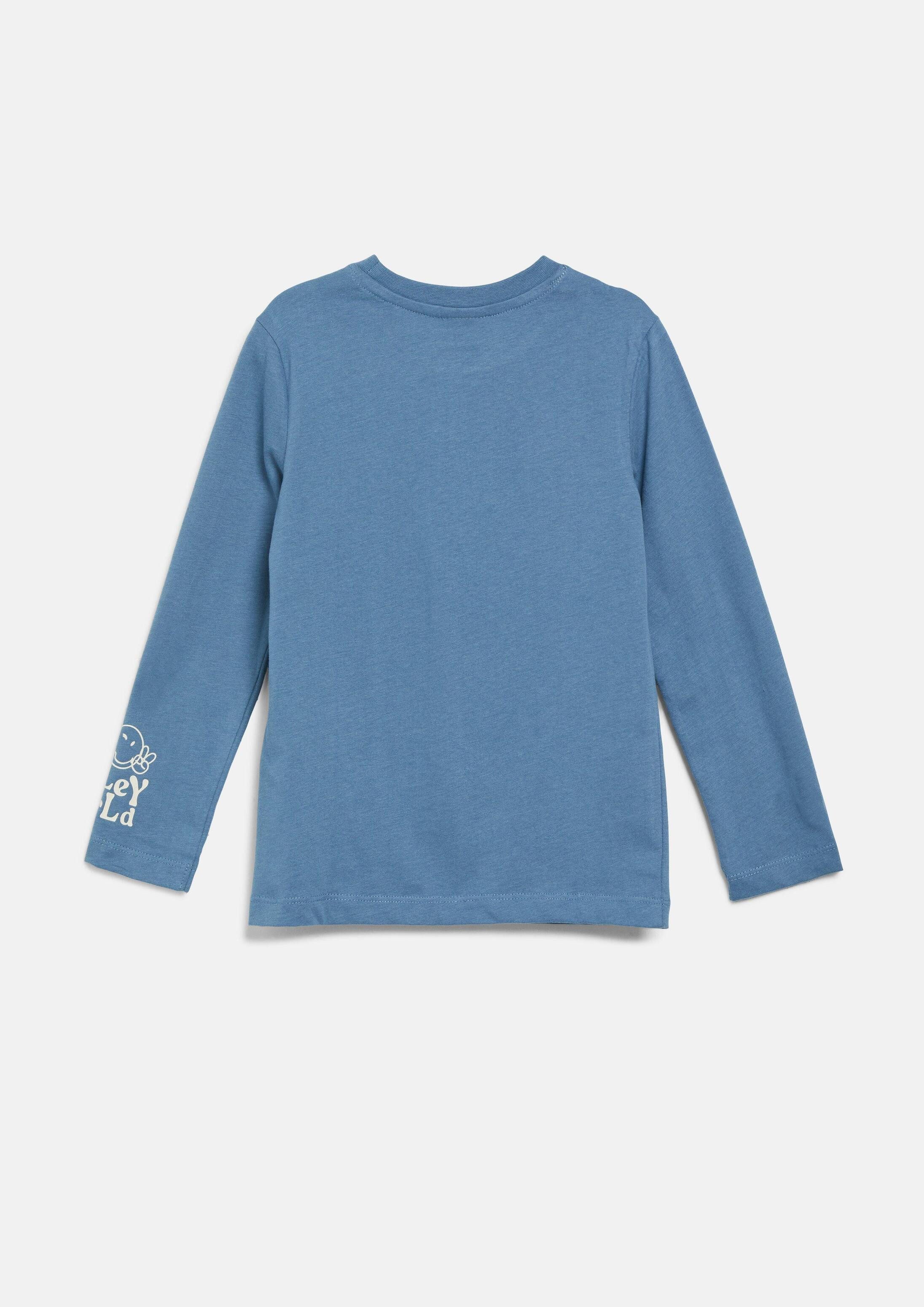 s.Oliver Langarmshirt T-Shirt Smiley® Longsleeve mit Front- und Ärmelprint – Bild 2 von 4