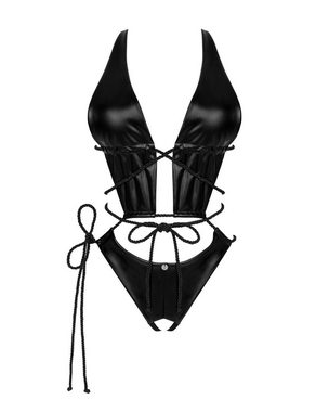 Obsessive Body Body Cordellis schwarz ouvert Kunstleder Wetlook