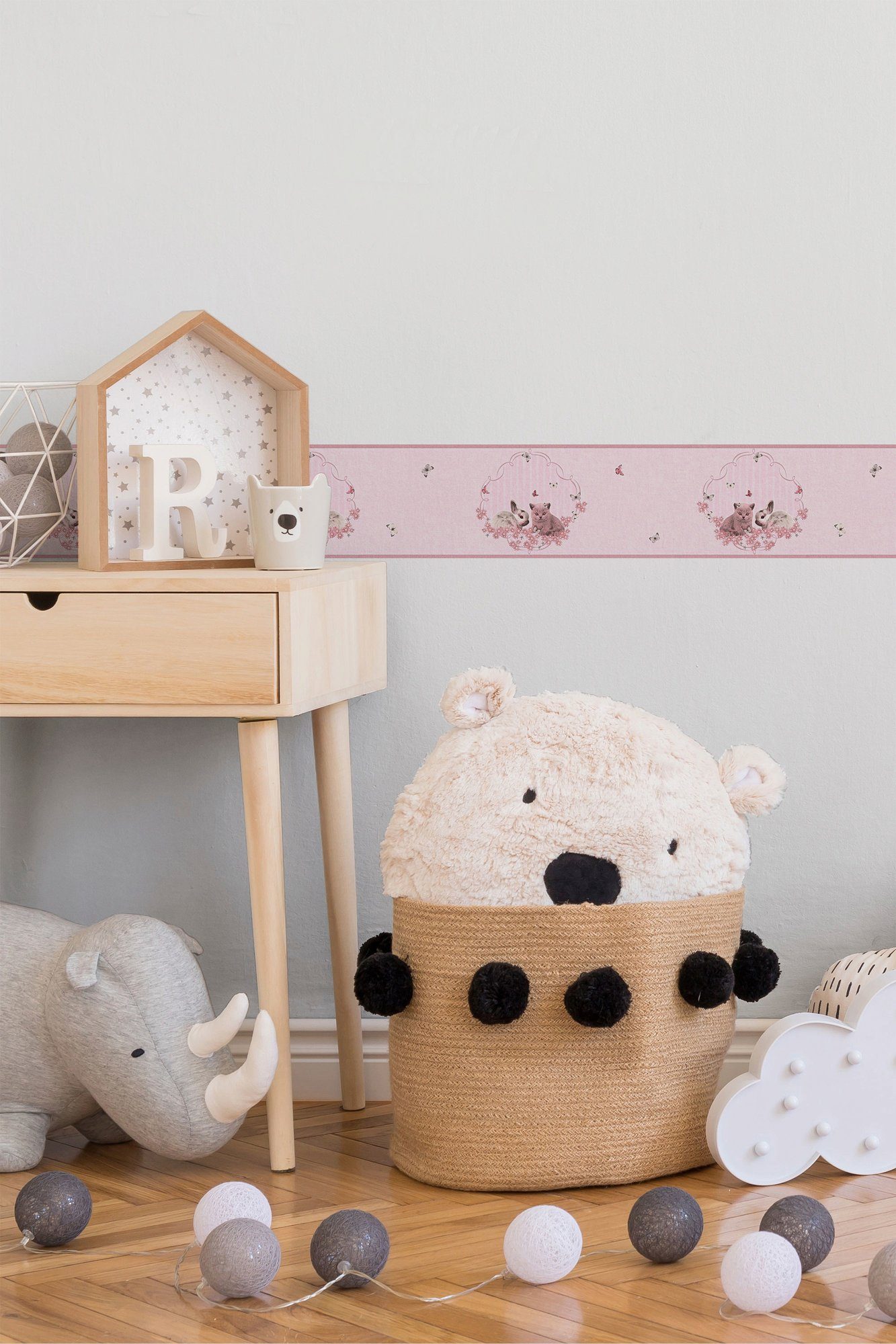 living walls Bordüre Little Stars, glatt, abstrakt, naturalistisch, Motiv, Tapete Kinder Borte Kinderzimmer Schlafzimmer Flur Design Kinderzimmer