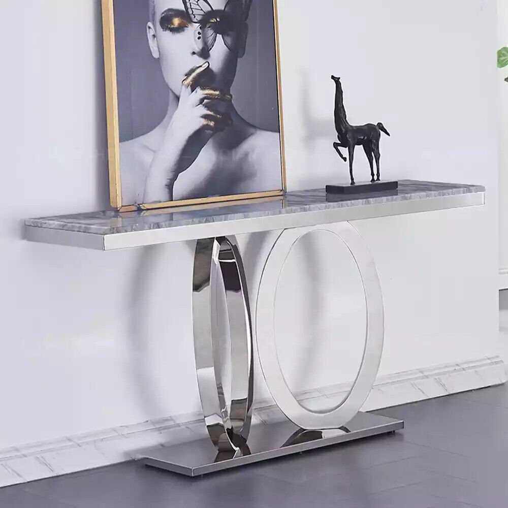 JVmoebel Konsolentisch Designer Luxus Europa Tische Konsole), mit Konsolen Tisch in (1-St., Design Edelstahl Glas Made Konsole 1x