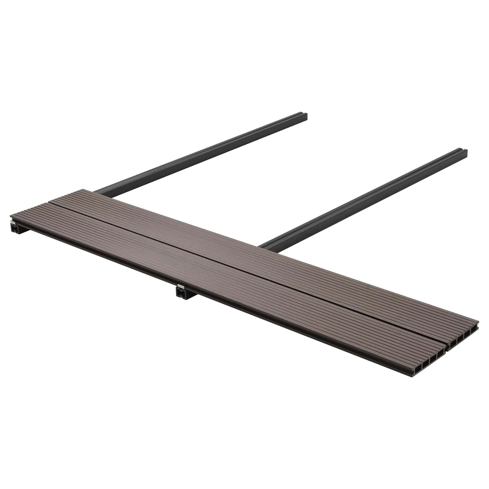 vidaXL Terrassendielen 400 x 15 x 2,5 cm Terrassendiele Terrassenbelag Terrassenfliese 4 Stüc, BxL: je 0x0 cm