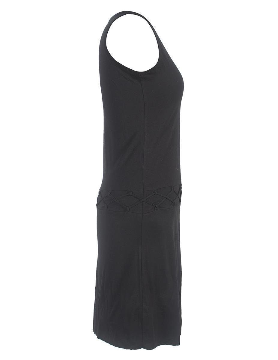 Gürtel-Schnürung Vishes asymmetrisch Style Sommerkleid Beinausschnitt Elfen Ärmelloses schwarz Goa Kleid Hippie, Boho,