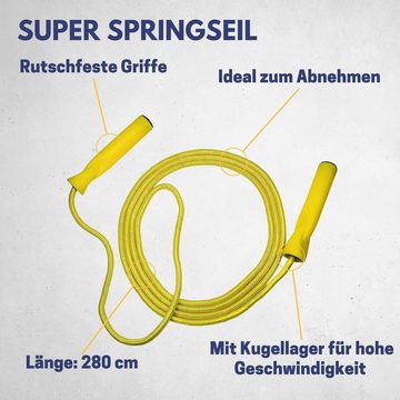 Best Sporting Springseil Springseil I Länge 280cm I Rutschfeste Kunststoffgriffe I Seilspringen, Mit Kugellager für hohe Geschwindigkeit.