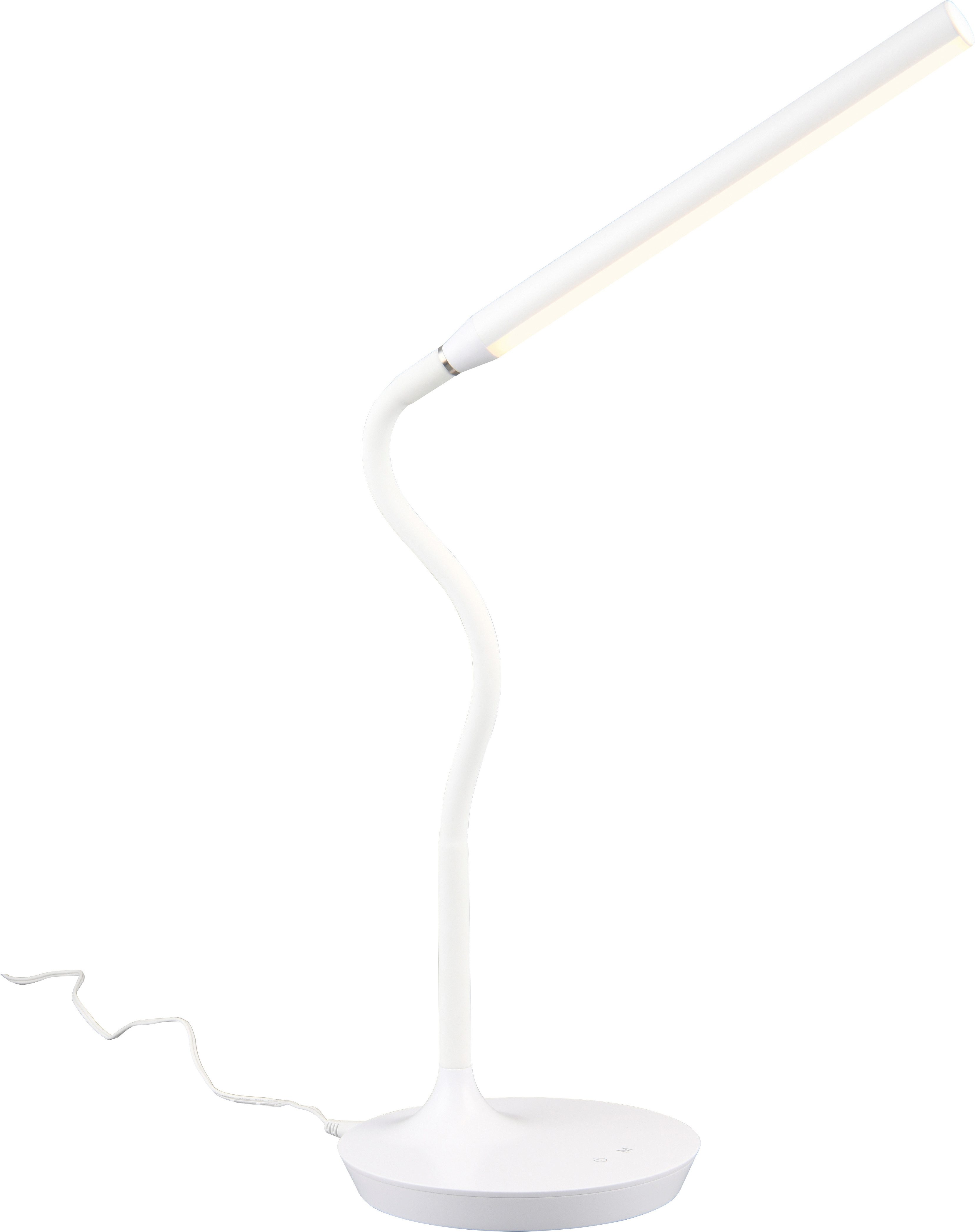 Reality Leuchten LED Schreibtischlampe TORO, LED Tischeuchte mit Flexarm, Höhe 38cm Tiefe 35cm 5W 700 Lumen, Dimmfunktion, mehrere …