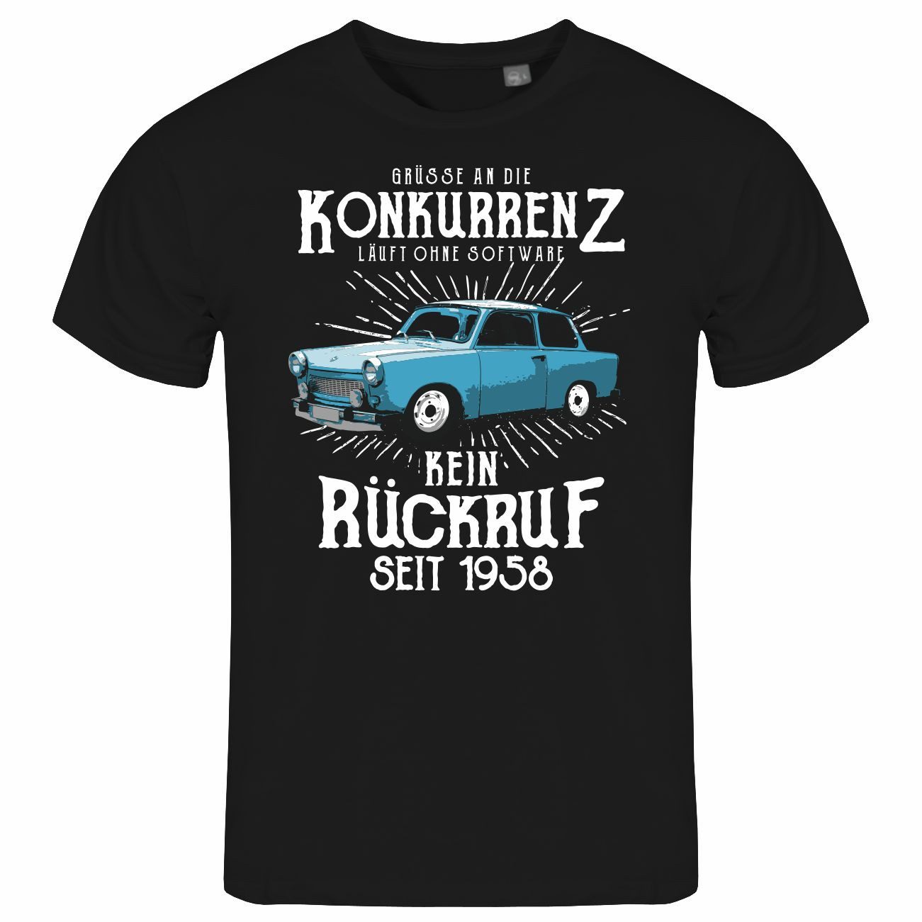 Print-Shirt Herren T-Shirt Grüße an die Konkurrenz