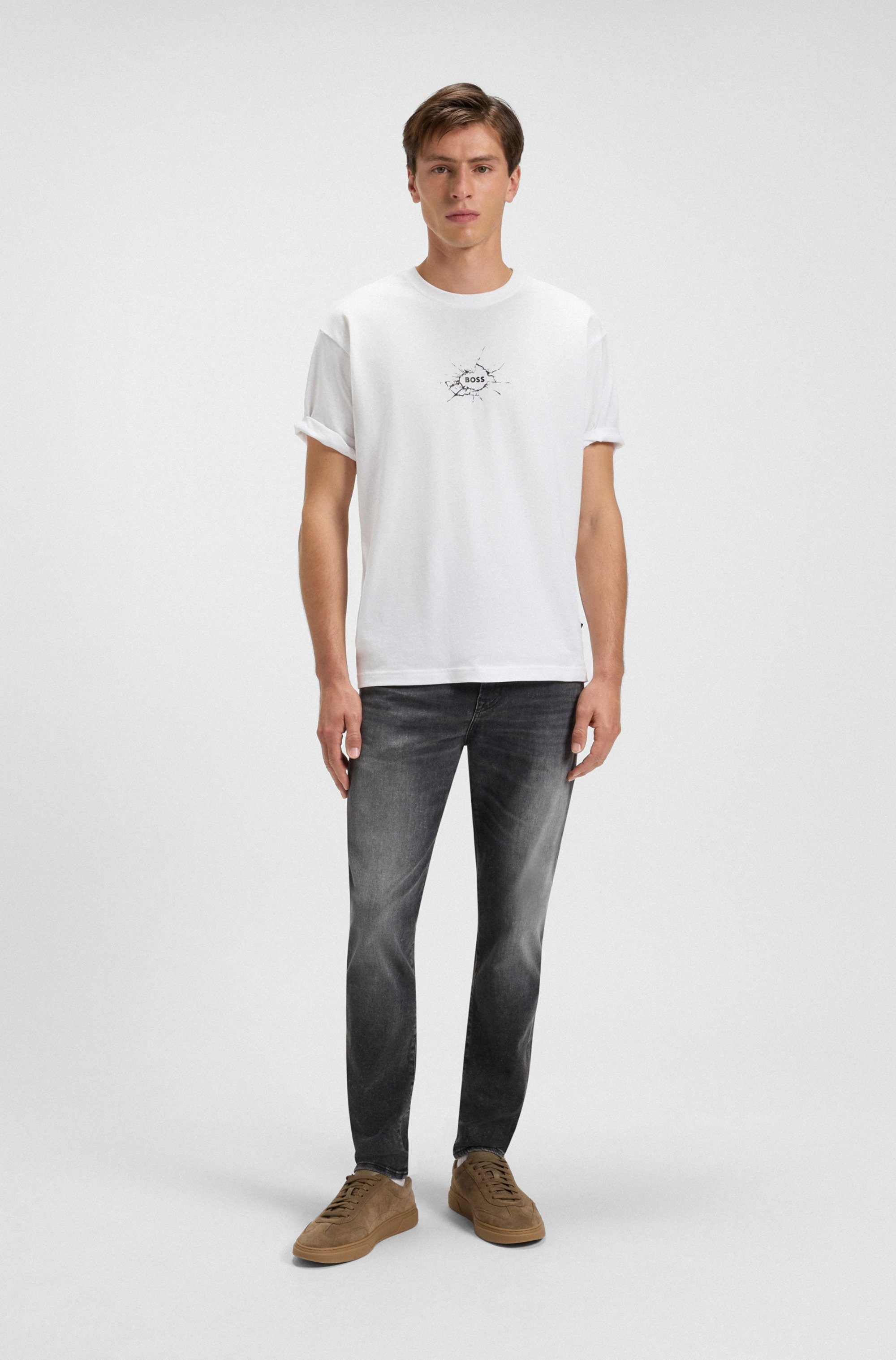BOSS ORANGE T-Shirt Te voyage mit coolem Logo-Druck