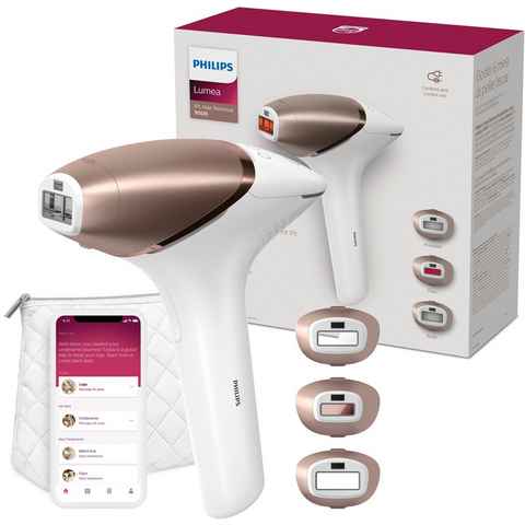 Philips IPL-Haarentferner Lumea S9000 BRI955/00, 450.000 Lichtimpulse, 3 Aufsätze (Körper, Gesicht und Präzisionsaufsatz), kabellos