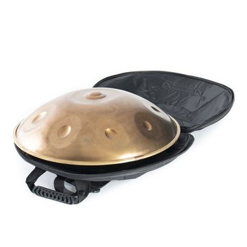 FAME Handpan,Handpan One D Minor, Handgefertigte Steel Drum, 9 Töne, D-Moll, Stahl, Healing Drum, 22“ (54 cm), 440 Hz, Rucksacktasche mit Polsterung, Handpan One D Minor, Handgefertigte Steel Drum, Healing Drum