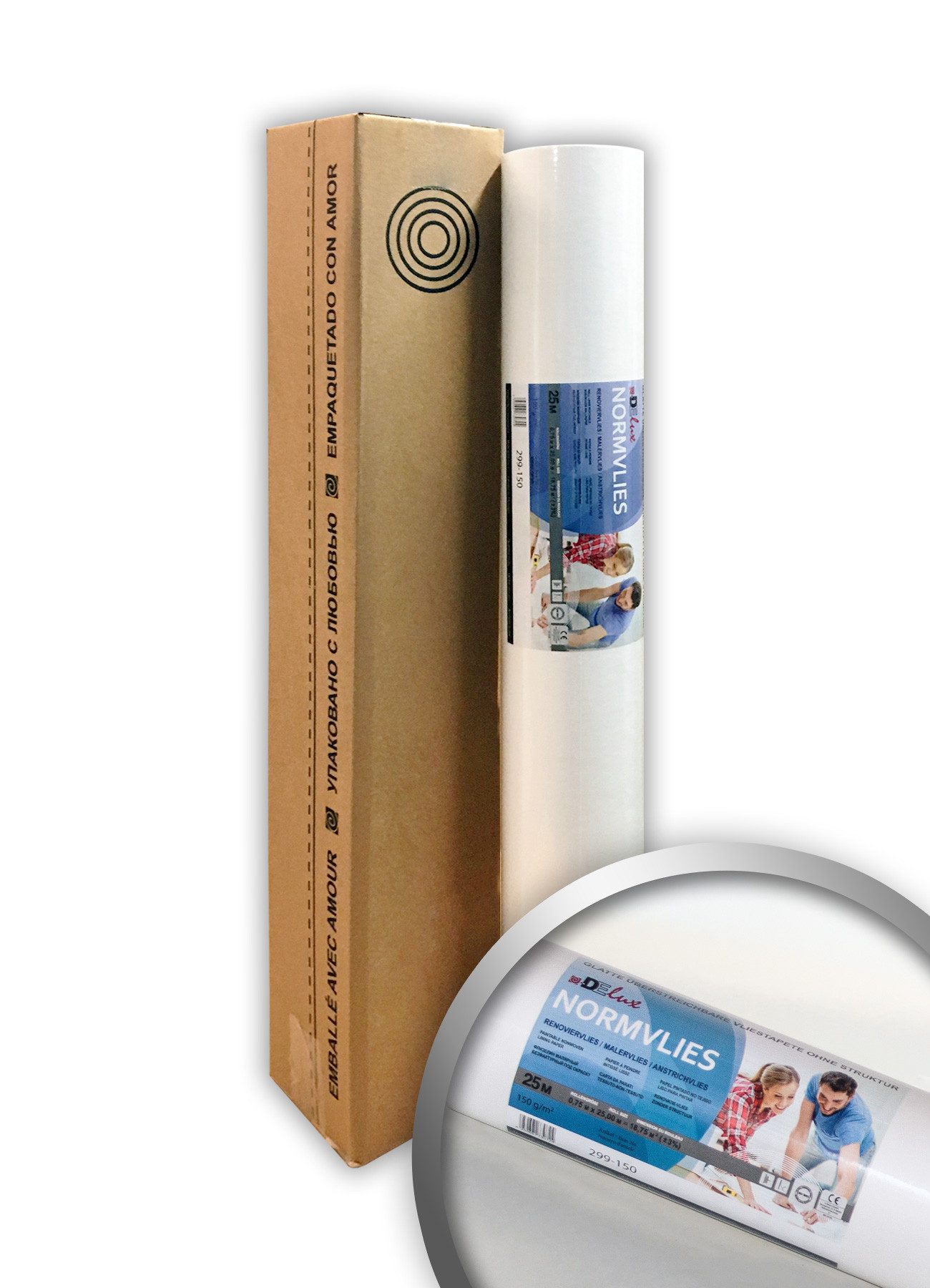 Profhome Vliestapete NORMVLIES 150g Renoviervlies Malervlies Vliestapete weiß 18,75m2, glatt, matt, einfarbig, unifarben, (Renoviervlies Glattvlies Malervlies, 150 g/m2, glasfaserfrei, atmungsaktiv, rissüberbrückend, überstreichbar), FSC® MIX Nr. TSUD-COC-001718-KR