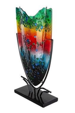 GILDE Dekovase Glasart Dekovase Rainbow Dots (BxHxL) 10 cm x 49 cm x 10 cm bunt, Vase Tischvase Dekovase dekorative Vase Dekoartikel