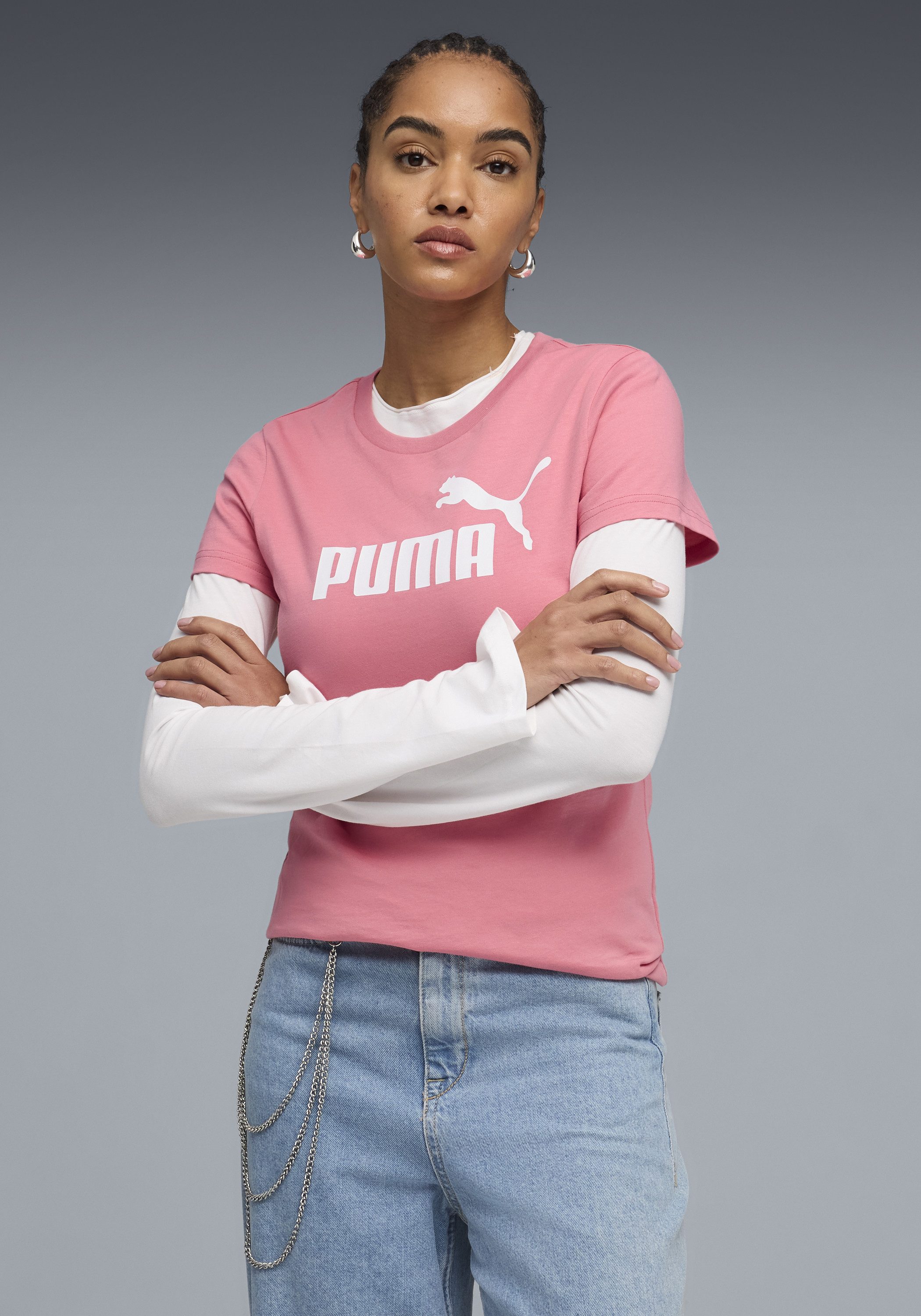 PUMA T-Shirt ESS NO. 1 LOGO TEE (S) Regular Fit, Kurzarm, Rundhalsausschnitt