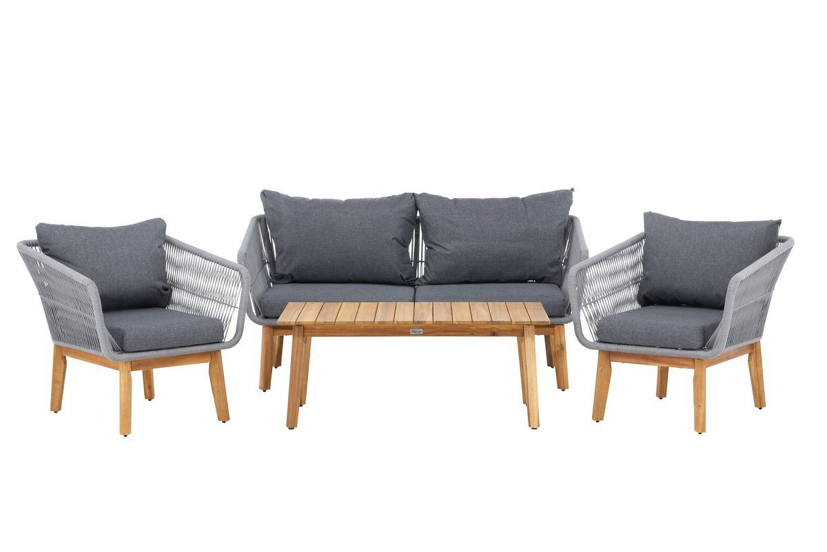 Luxusbetten24 Gartenlounge-Set Sorena, mit Couchtisch aus Akazienholz