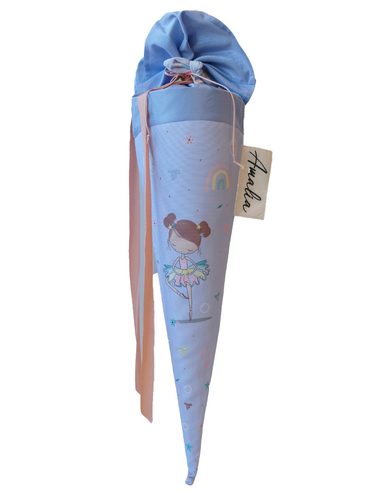 coopz Schulrucksack Schultüte Ballerina 70 cm mit Haarschleife