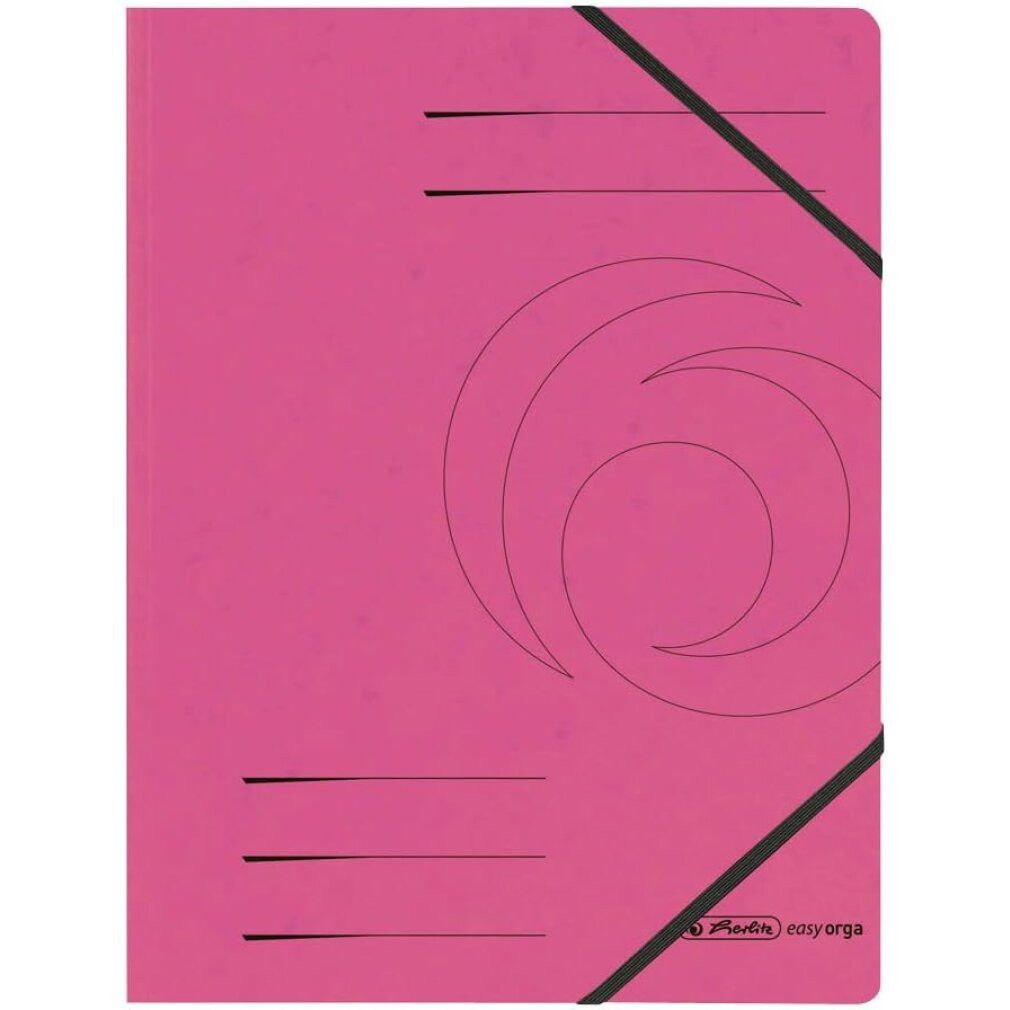 Herlitz Fächermappe 5 Eckspanner easy orga DIN A4 pink