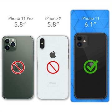 EAZY CASE Handyhülle Bumper Case für Apple iPhone 11 6,1 Zoll, Handyhülle Dünn mit Kameraschutz Hybrid Handyhülle Rand Nacht Blau