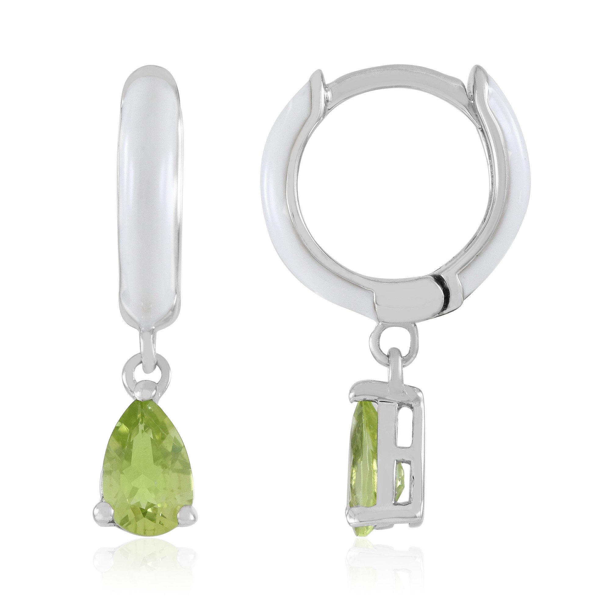 Cavill Ohrring-Set Schicke Peridot-Ohrringe aus Sterlingsilber (2-tlg)