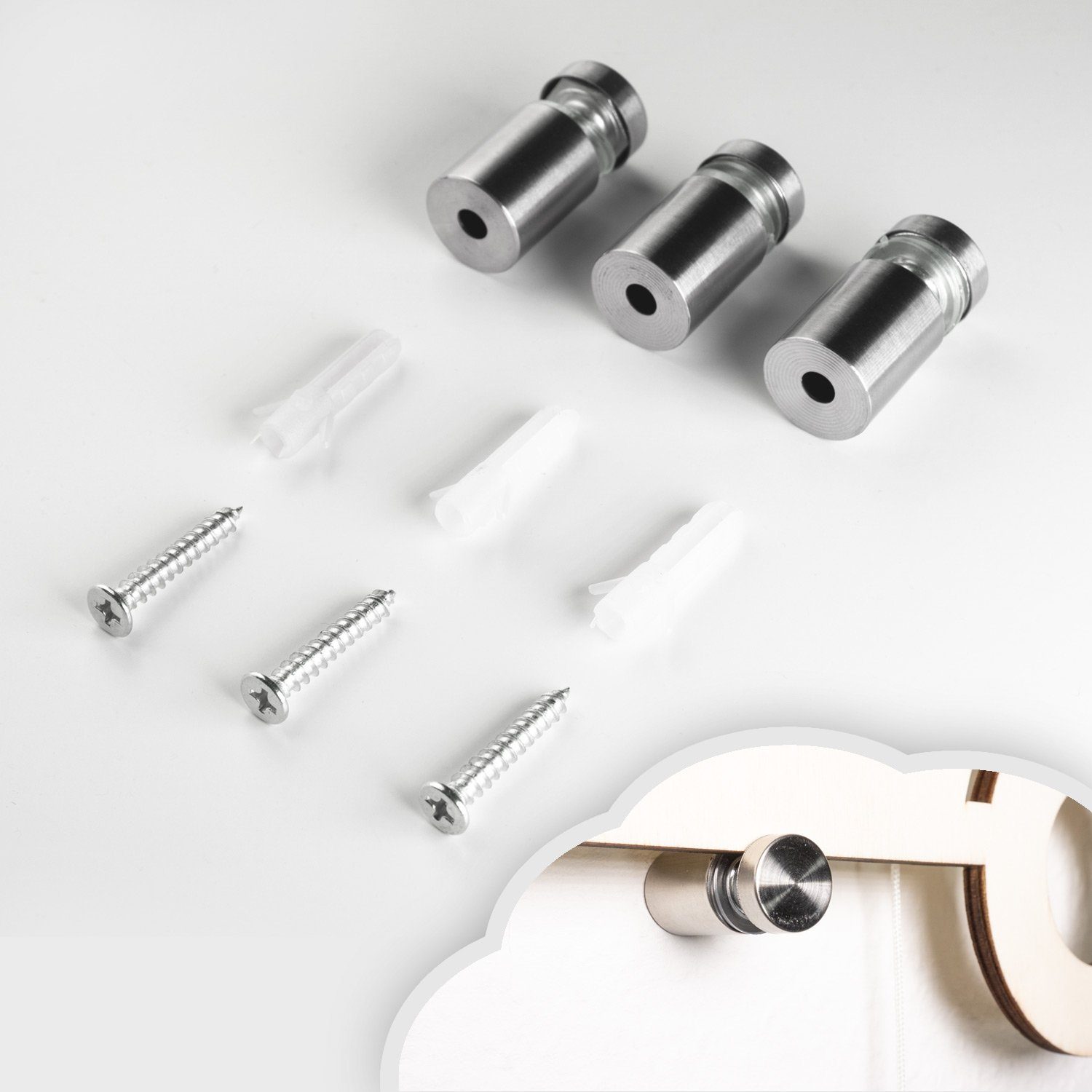 Namofactur LED Nachtlicht Bär auf Mond - Schlaflicht mit Bären Motiv für Kleinkinder, Ohne Zugschalter/Stern, LED fest integriert, Warmweiß, Wanddekoobjekt Kinderzimmer Leuchte batteriebetrieben