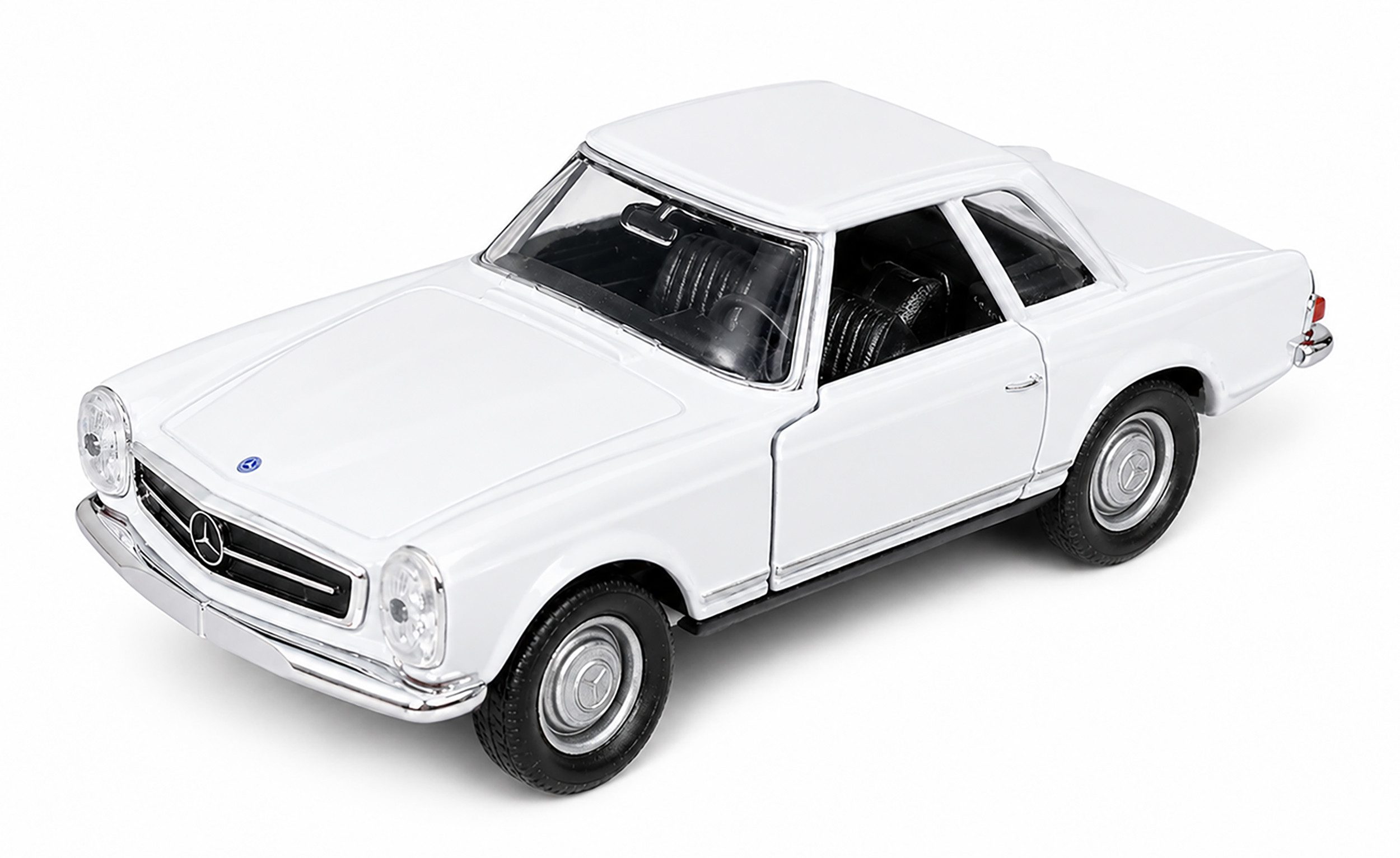 Welly Modellauto MERCEDES-BENZ 1963 230SL Metall Modellauto Modell Auto 3 (Weiss), Spielzeugauto Kinder Geschenk
