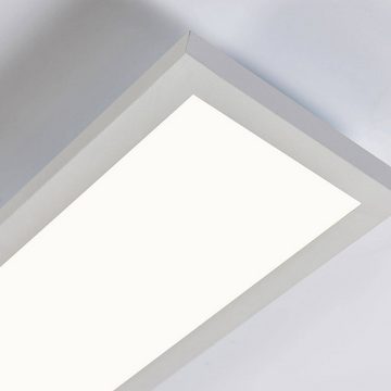 Arcchio LED Panel Enora, LED-Leuchtmittel fest verbaut, warmweiß, Modern, Aluminium, PMMA, weiß, inkl. Leuchtmittel, Bürolampe