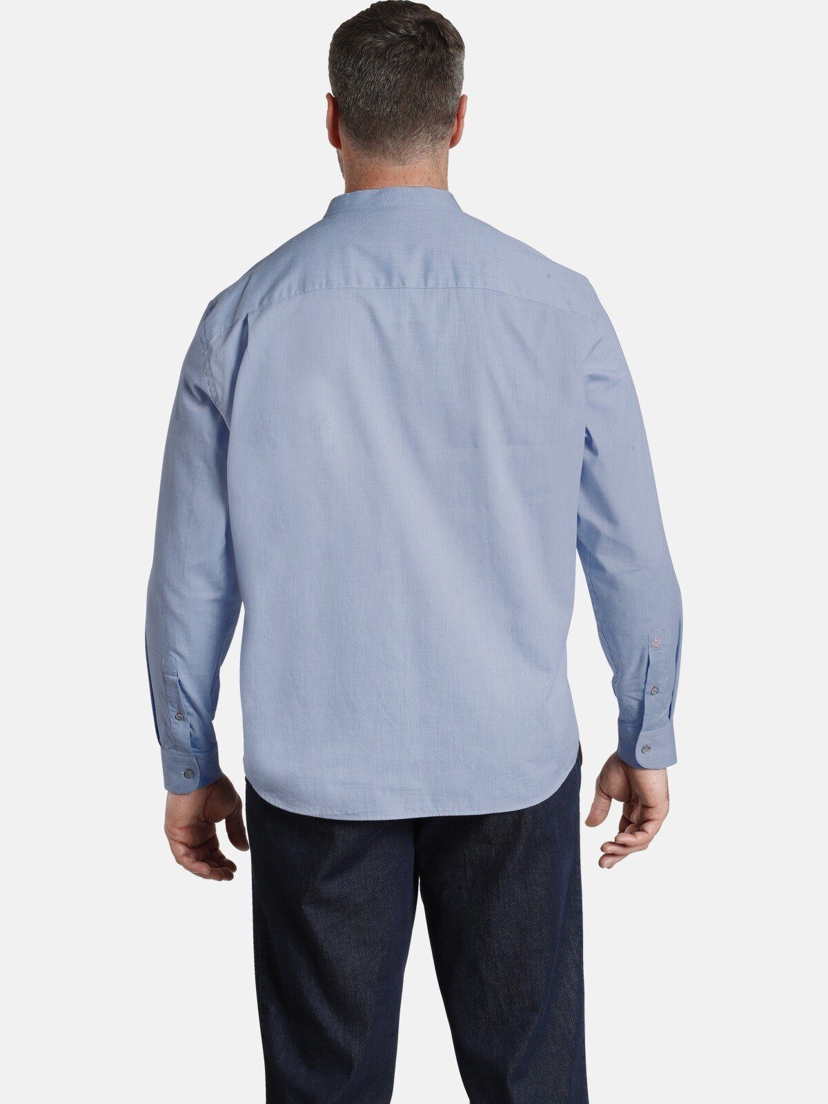 Colby Charles ALEC Strukturware Langarmhemd eleganter hellblau aus EARL