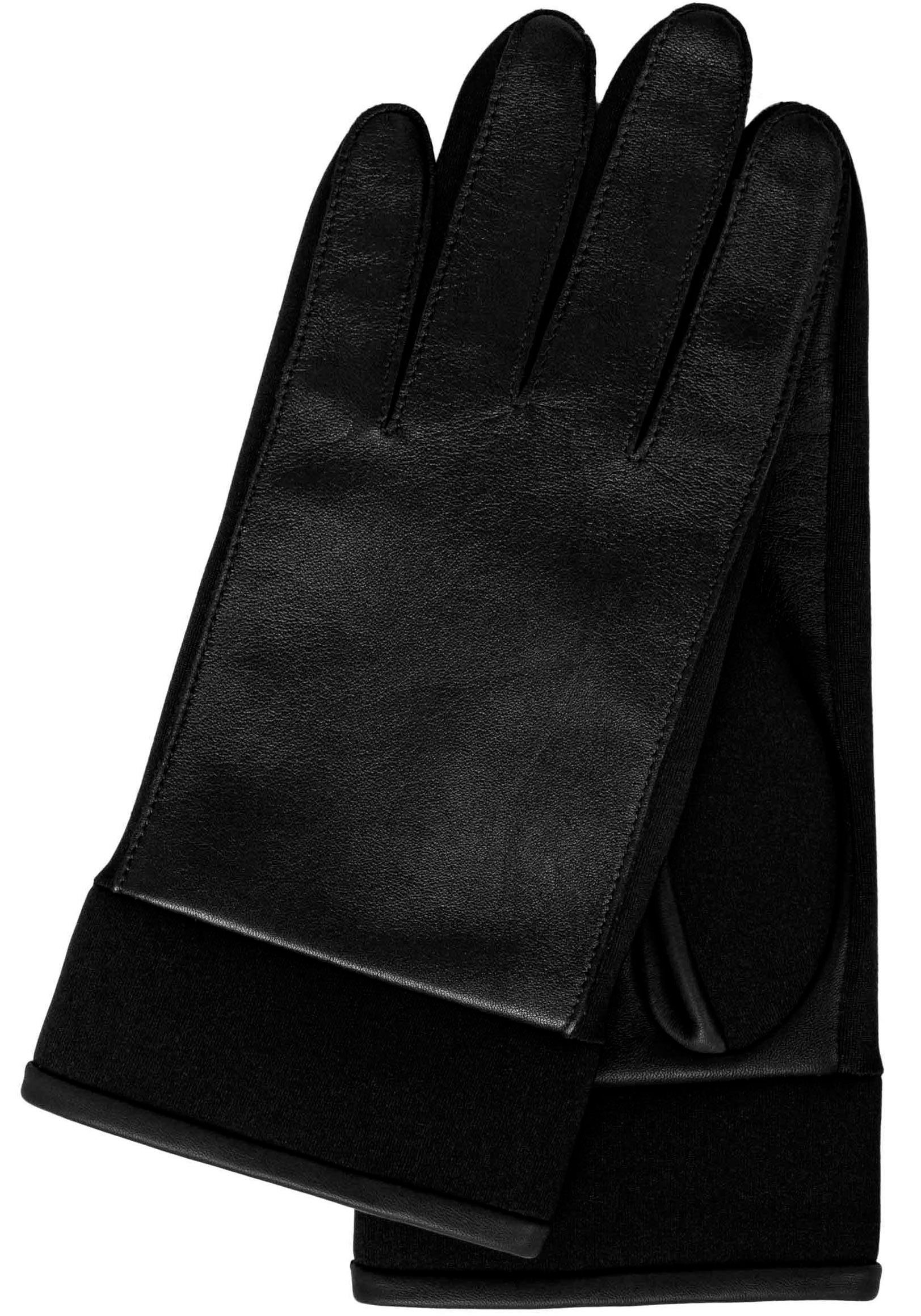 KESSLER Lederhandschuhe Leif Neopreneinsätze, Urbaner Streetstyle-  Handschuh in Kombination aus Lammleder und Neopren | Handschuhe