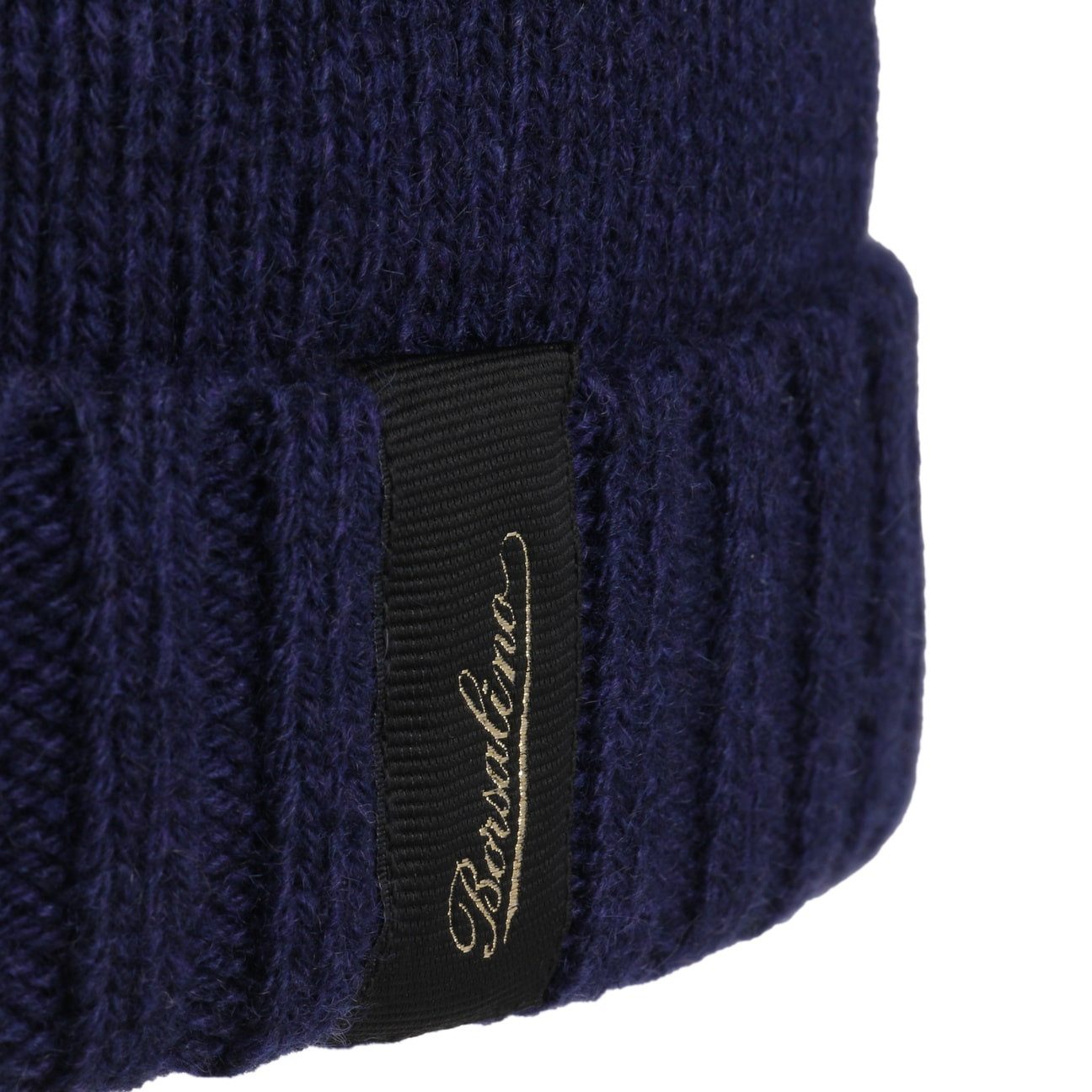 Borsalino Beanie (1-St) Strickmütze mit Umschlag, Made in Italy