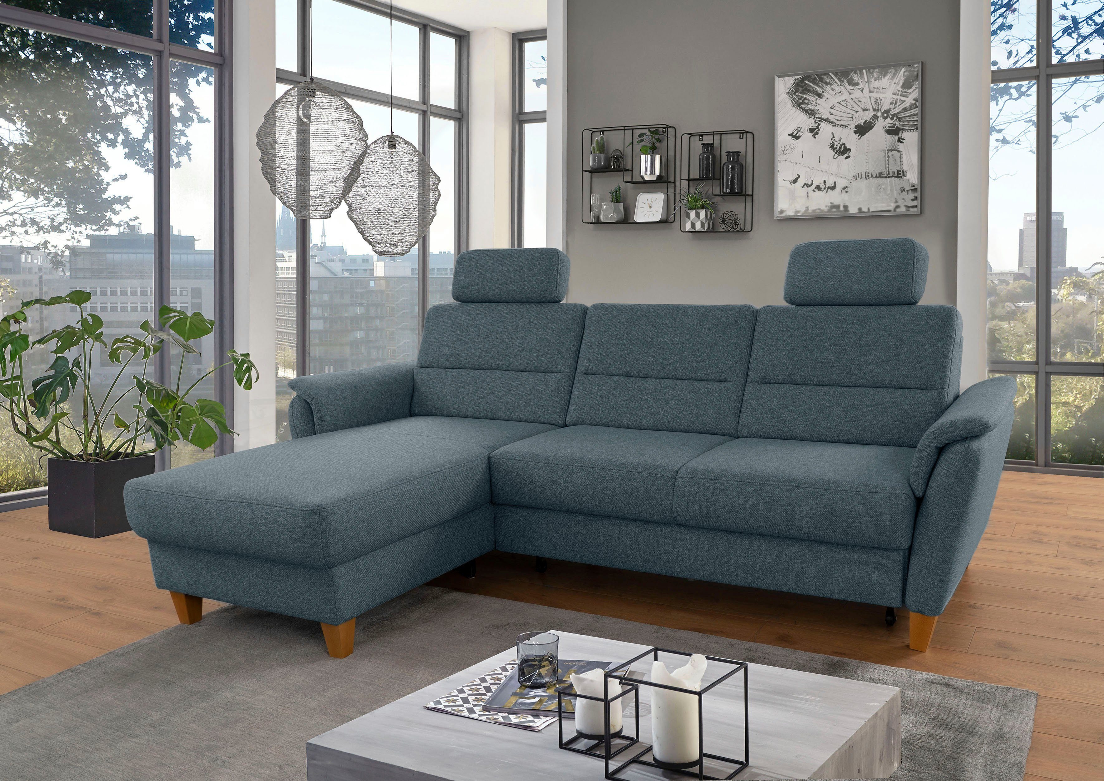 Home affaire Ecksofa Palmera L-Form, Federkern, günstig online kaufen