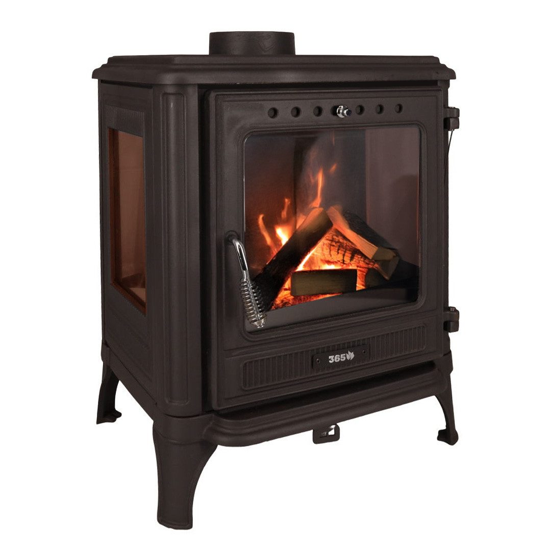 365 Kaminofen 365® Ferrox 55 Panorama 7 kW Gusseisen A+, 7 kW günstig online kaufen