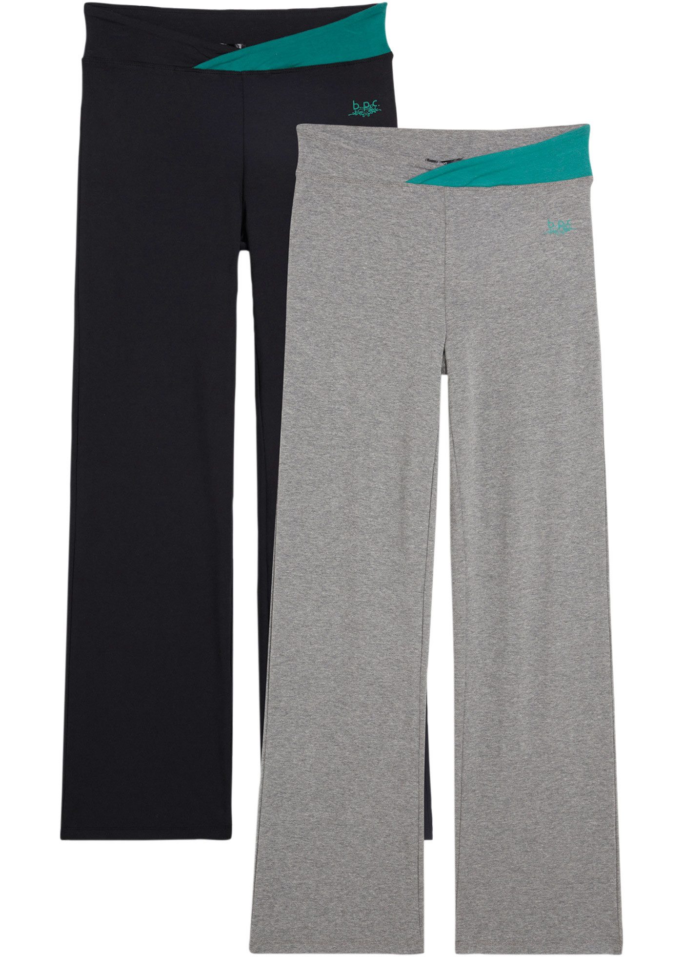 bonprix Sporthose (Packung, 2-tlg) aus Stretch-Material, Regular Fit, Bootc günstig online kaufen