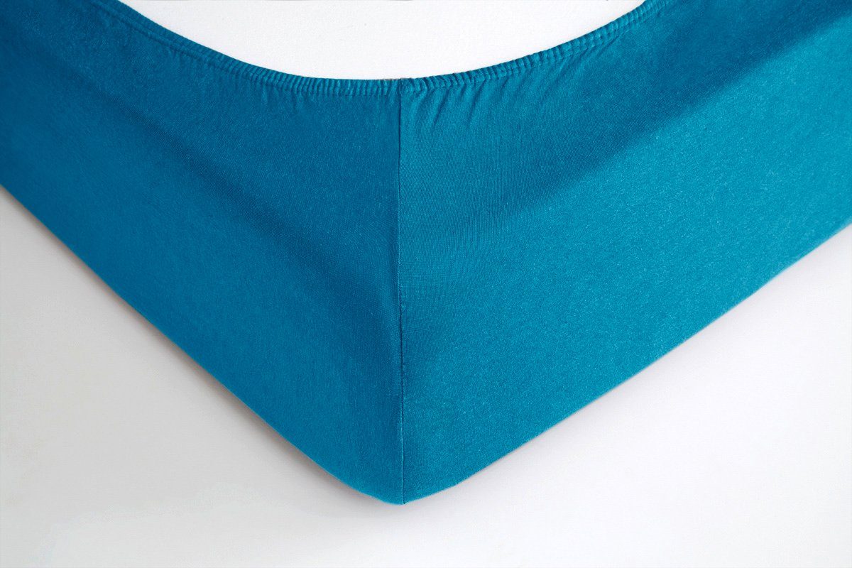 Hometex Premium Textiles Spannbettlaken Premium Boxspringbett Spannbetttuch ideal für Wasserbett und Matratzen, Jersey, Gummizug: Rundumgummizug, Spannbettlaken – Bild 5 von 5