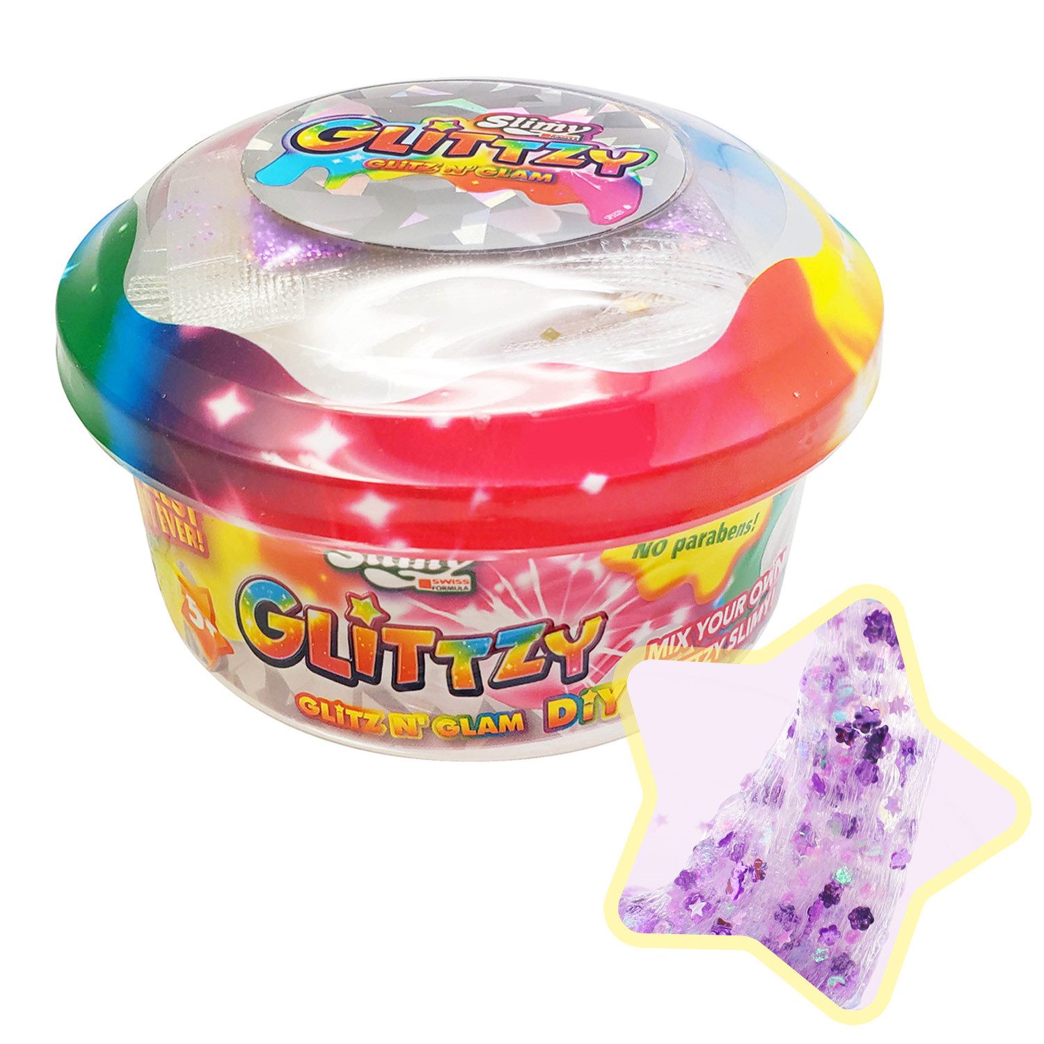 Slimy® Knete Glittzy DIY (1-tlg), Glitzerschleim zum Selbermischen