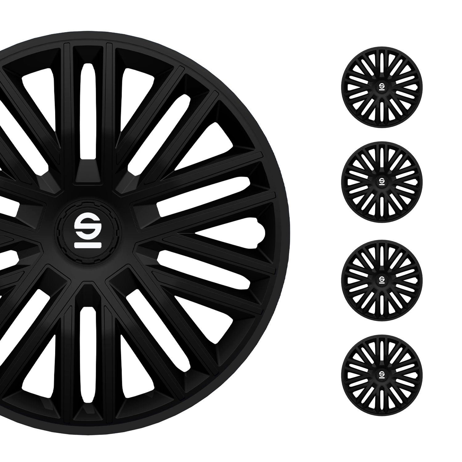 OMAC Radkappen Sparco 14 Zoll Roma Silber Grau 4tlg, (4-St) Einfache Installation, Haltbar