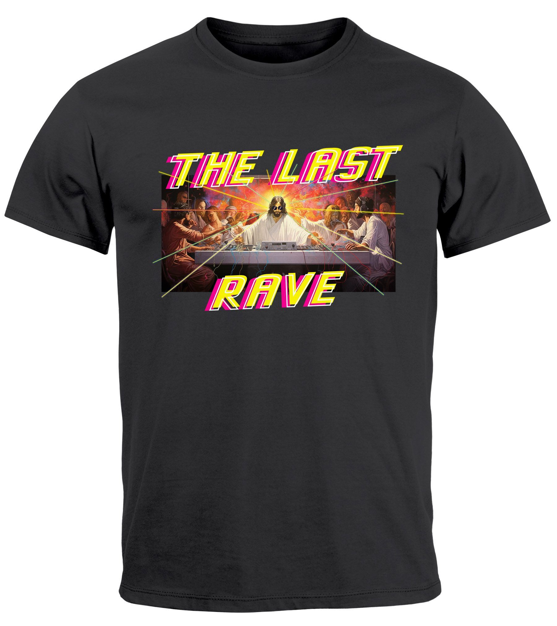 Neverless Print-Shirt Herren T-Shirt Techno The günstig online kaufen