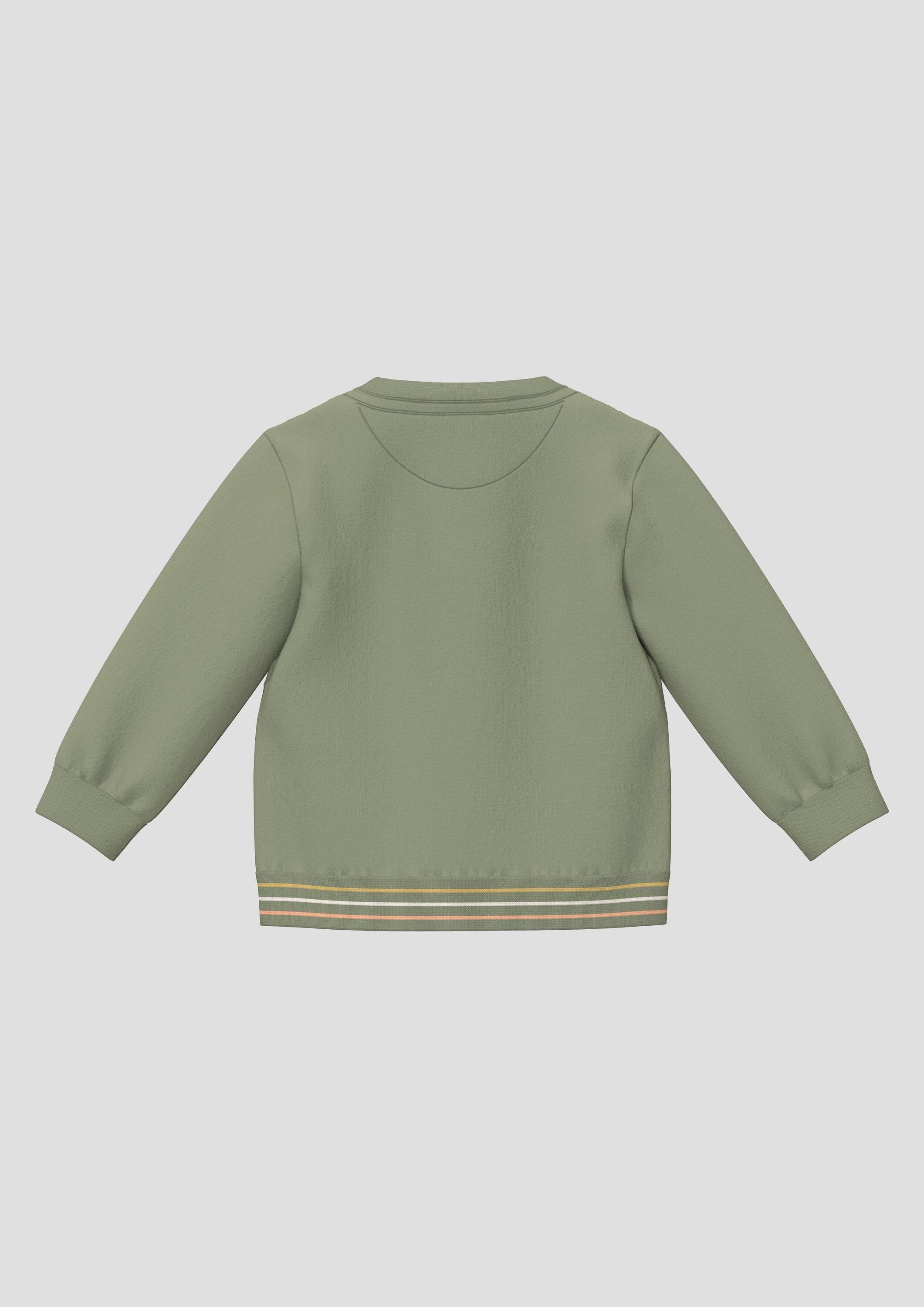 s.Oliver Sweatjacke Sweatshirt Jacke Sweatjacke mit kleiner Stickerei
