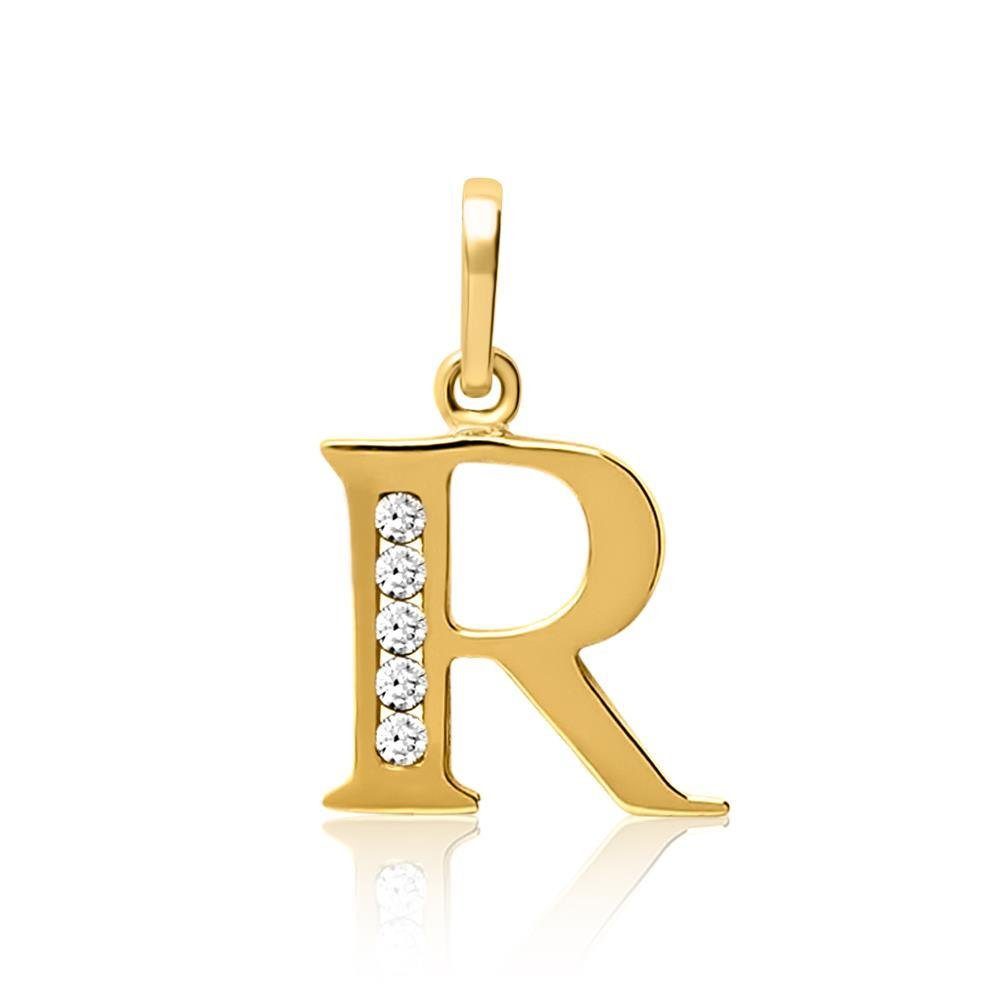 Buchstabenanhänger 333er Gold Anhänger Buchstabe R GP0149