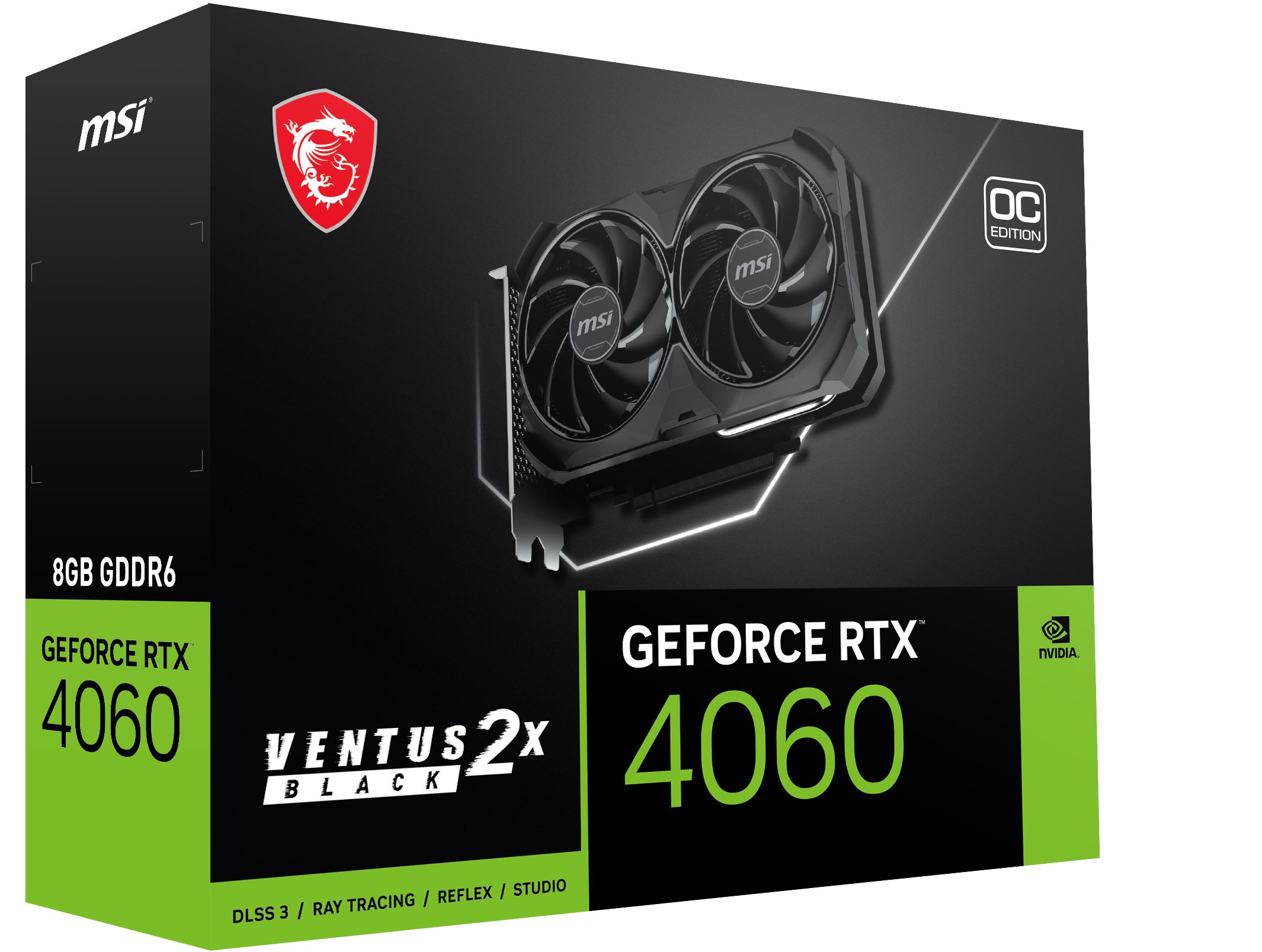 MSI RTX 4060 VENTUS 2X OC GDDR6) 8G Grafikkarte GB, (8