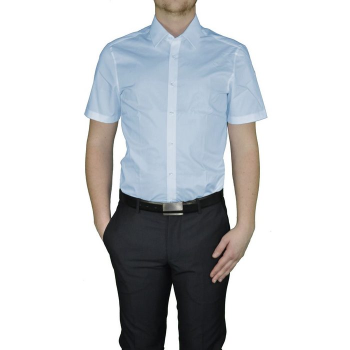 Redmond Kurzarmhemd Slim Fit Unifarben