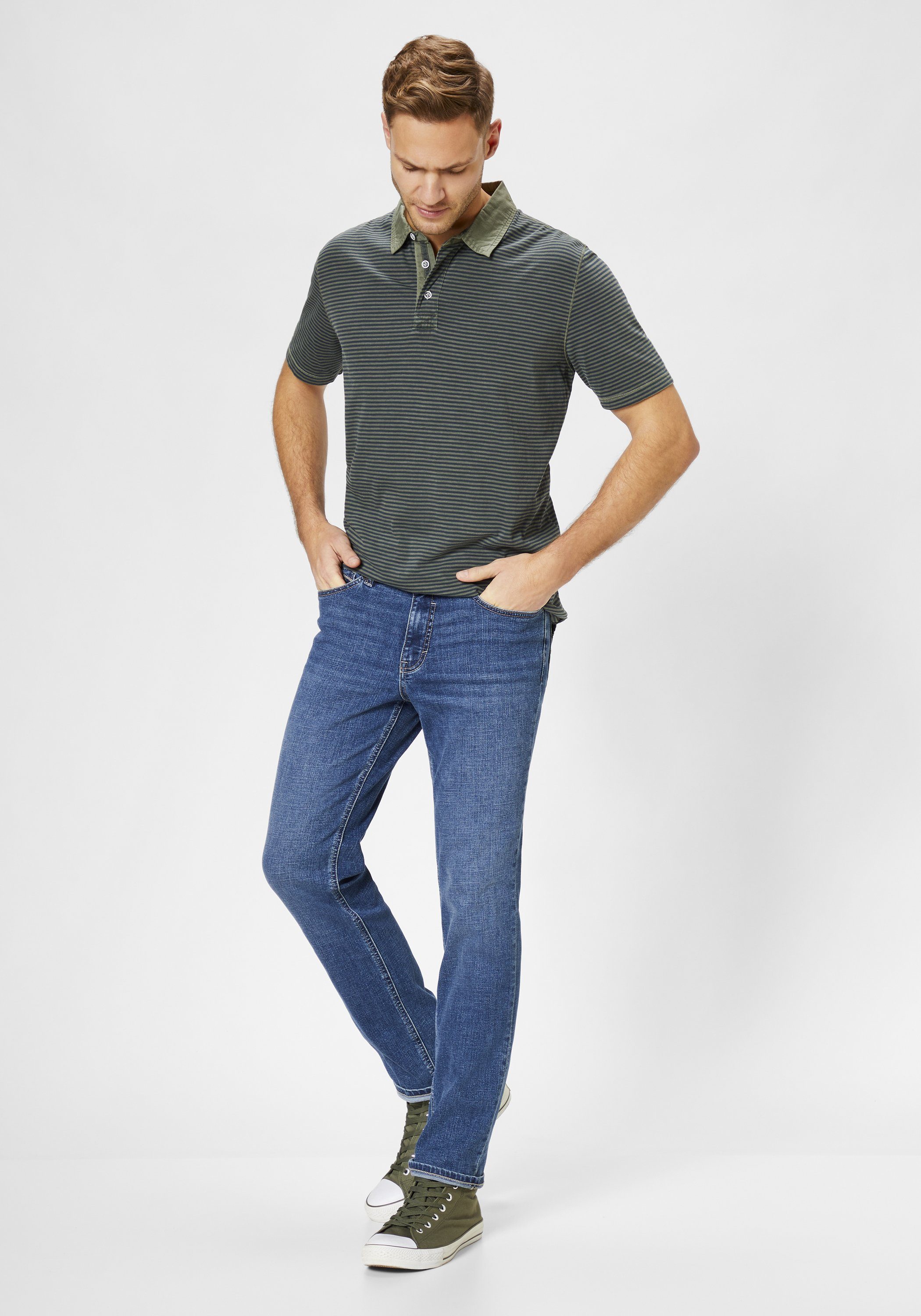 & Motion mid PIPE Elastizität Paddock's Comfort Jeans blue Slim-fit-Jeans Slim-Fit