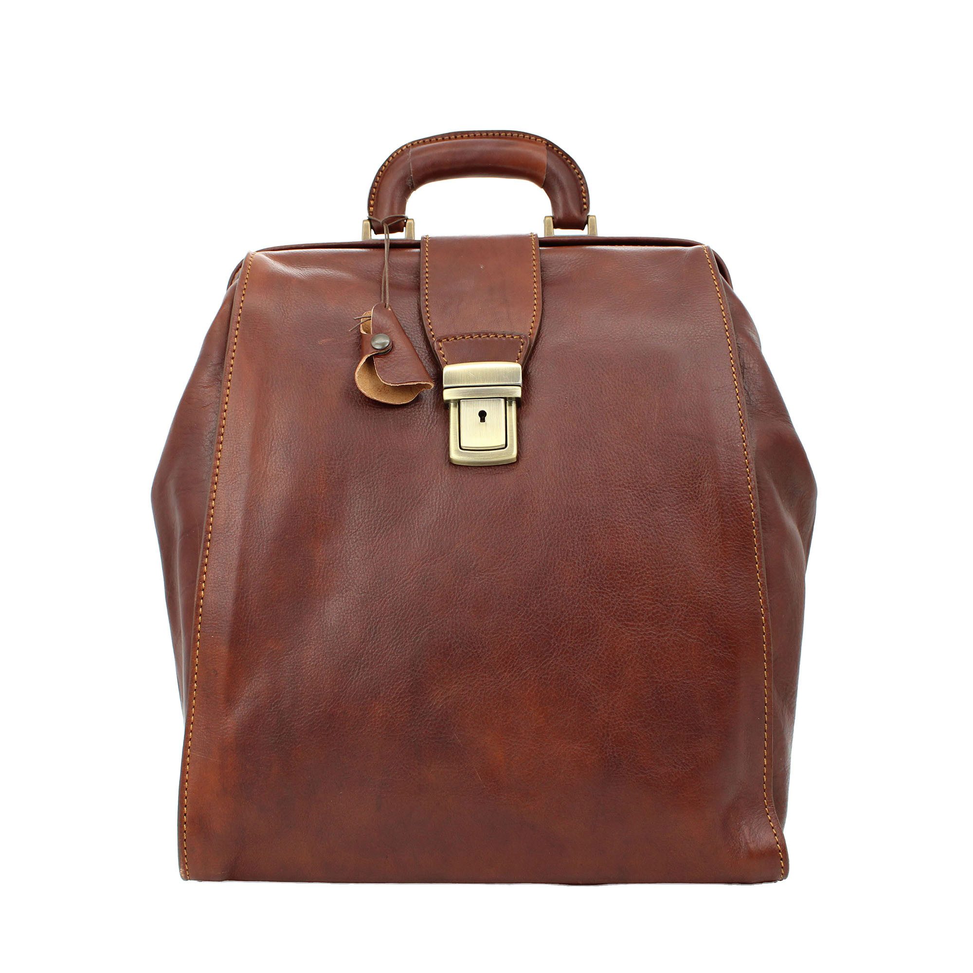 bupell Arzttasche Carmine, Hebammentasche Doktortasche aus pflanzlich gegerbtem Leder